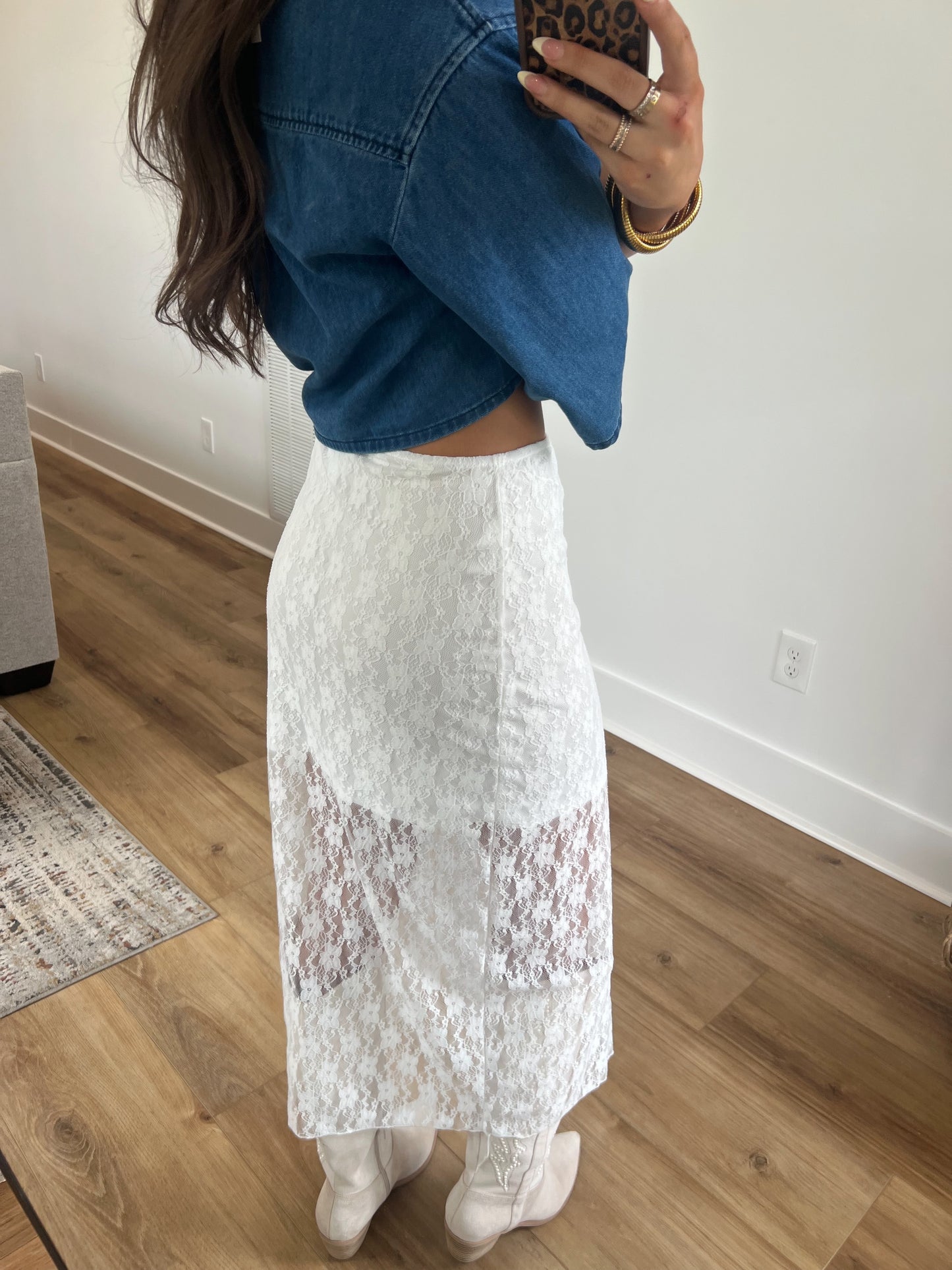 Lace Midi Skirt