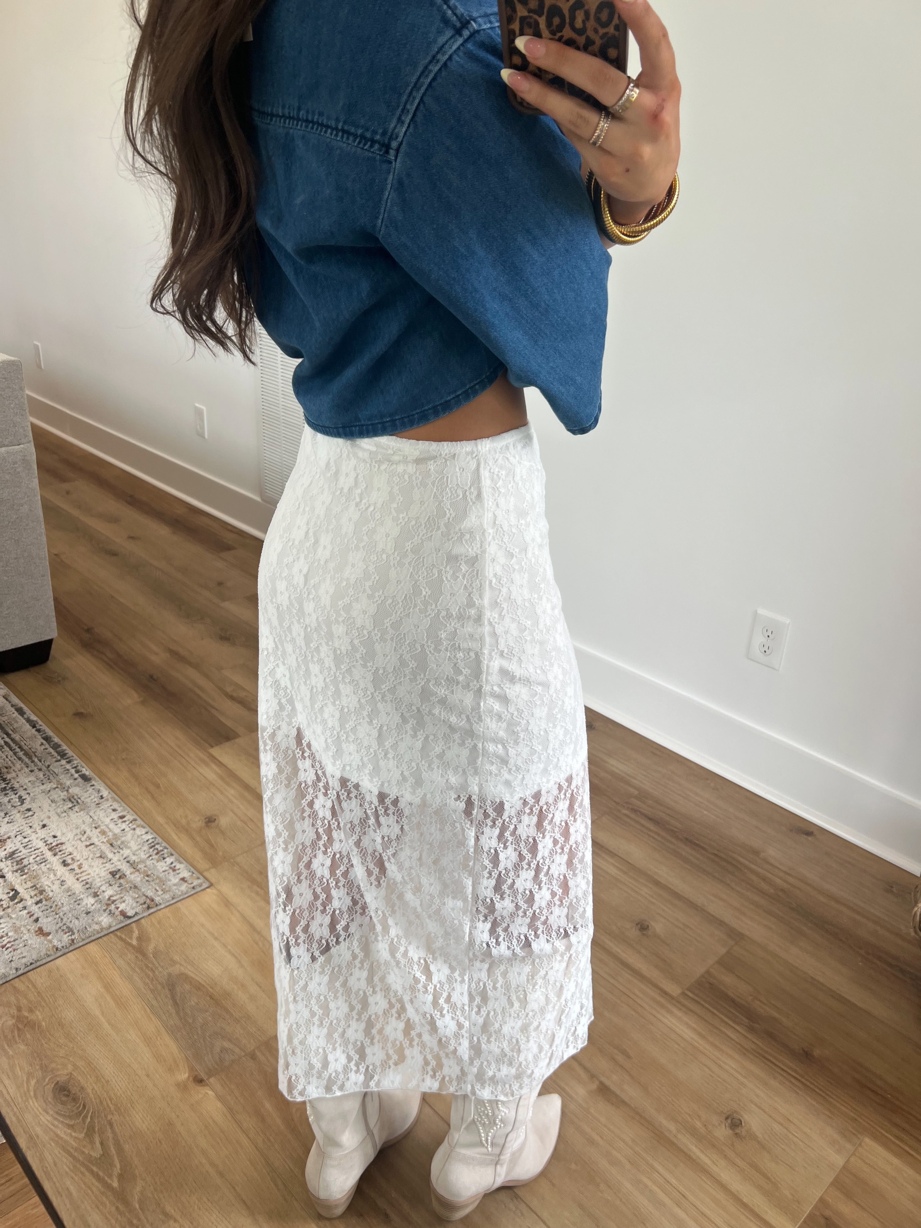 Lace Midi Skirt