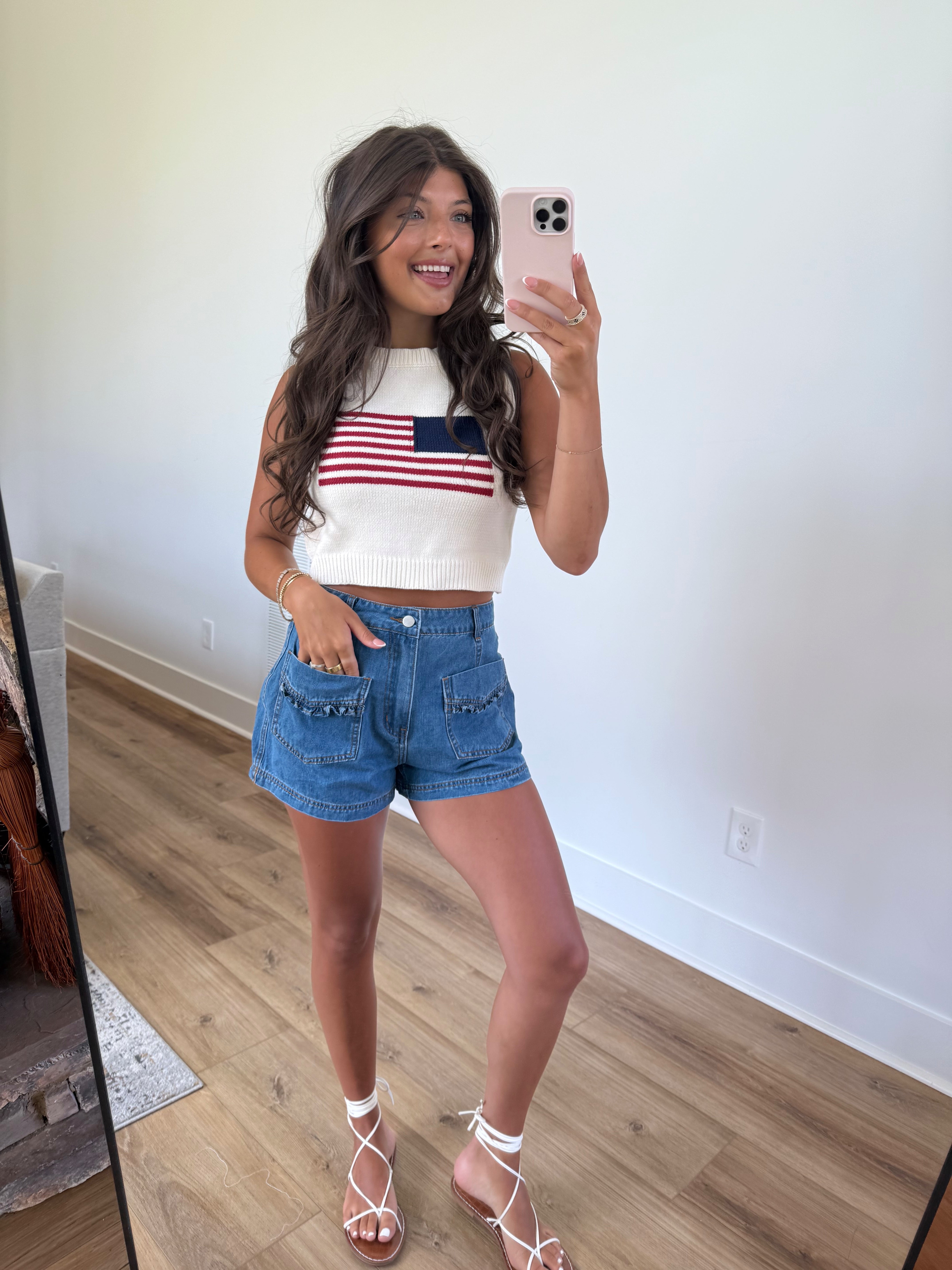 Mini Flag Sweater Tank
