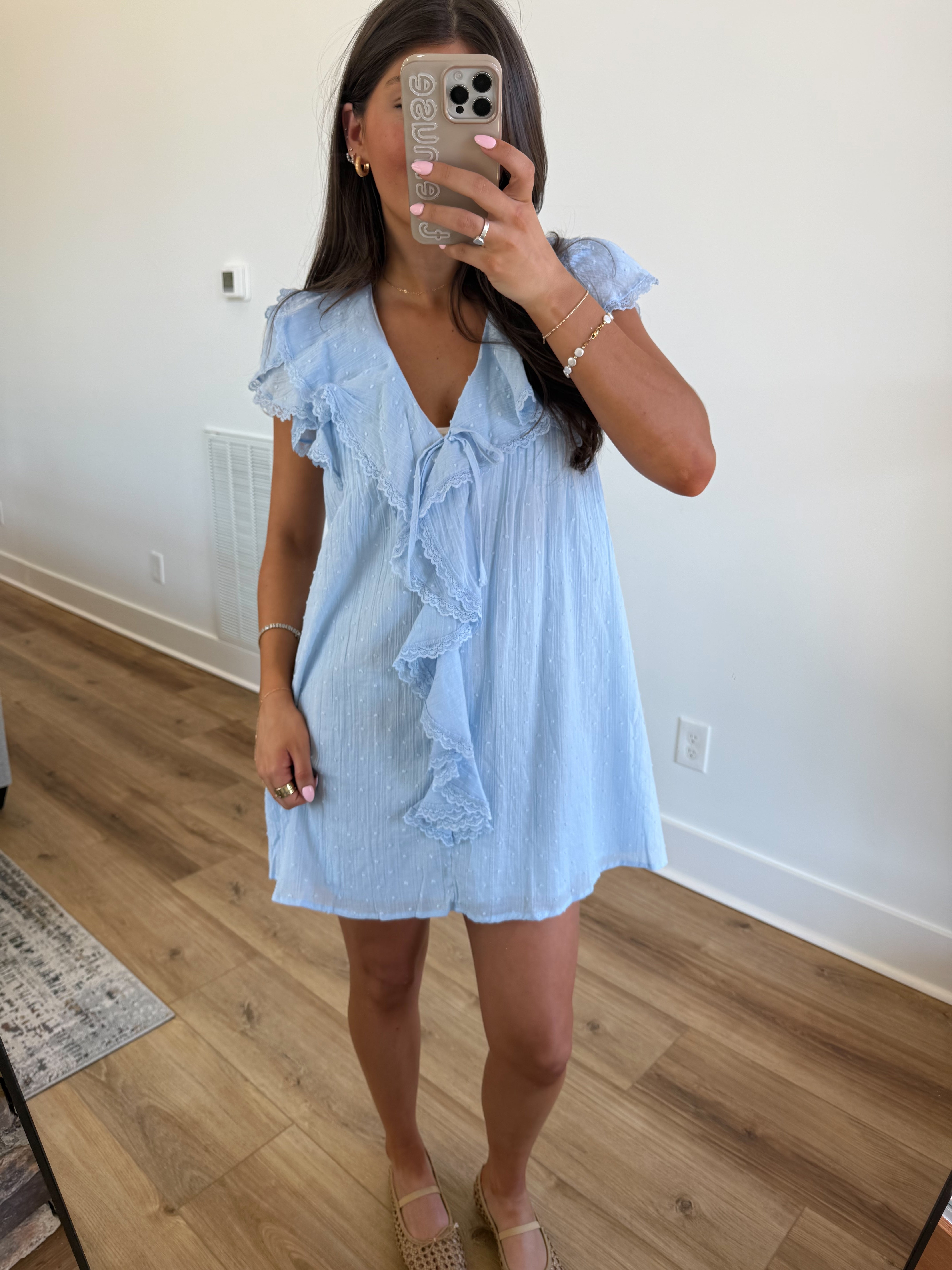 The Seaside Lace Dress (Blue)