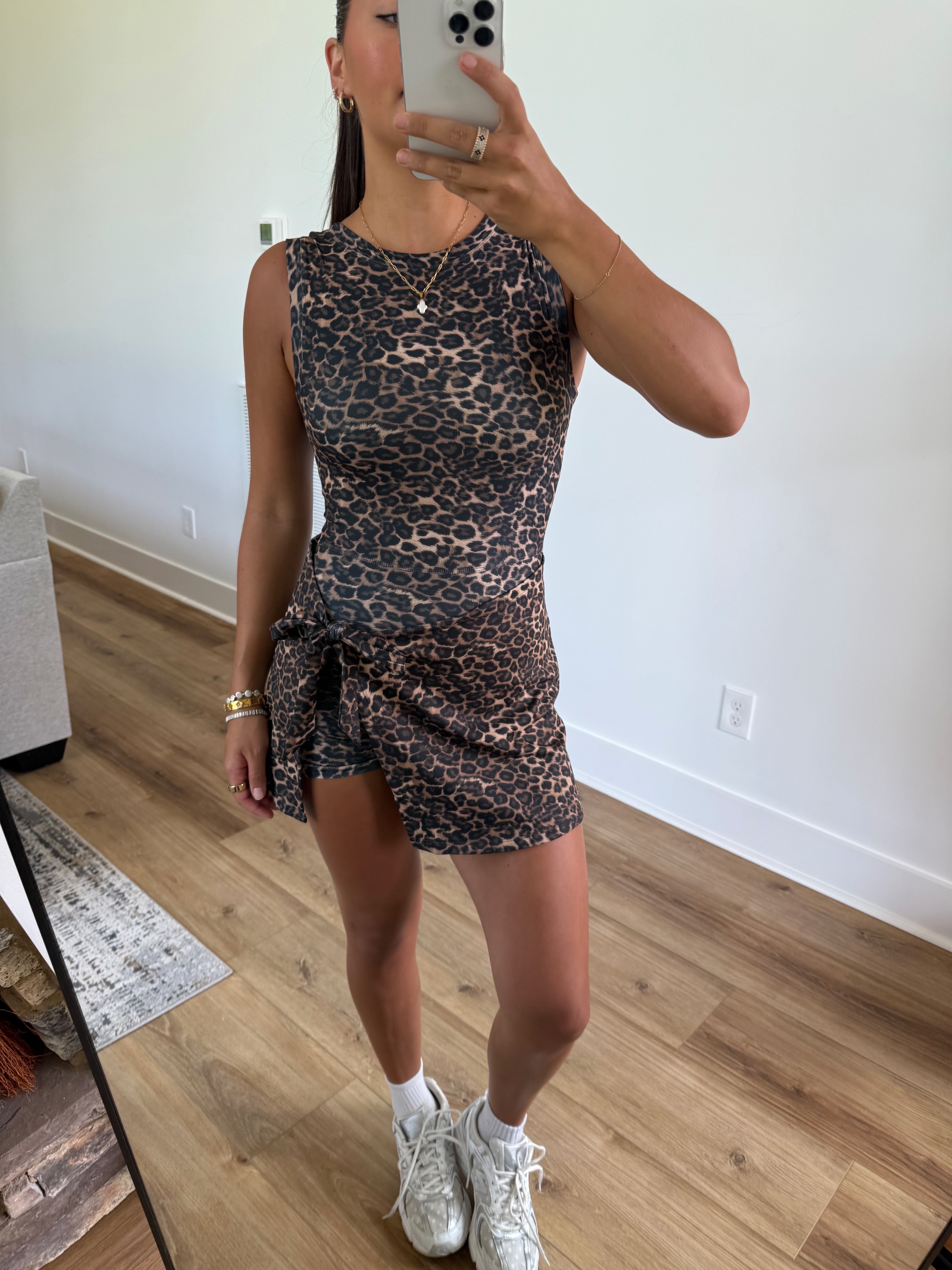 Cheetah Wrap Athletic Dress