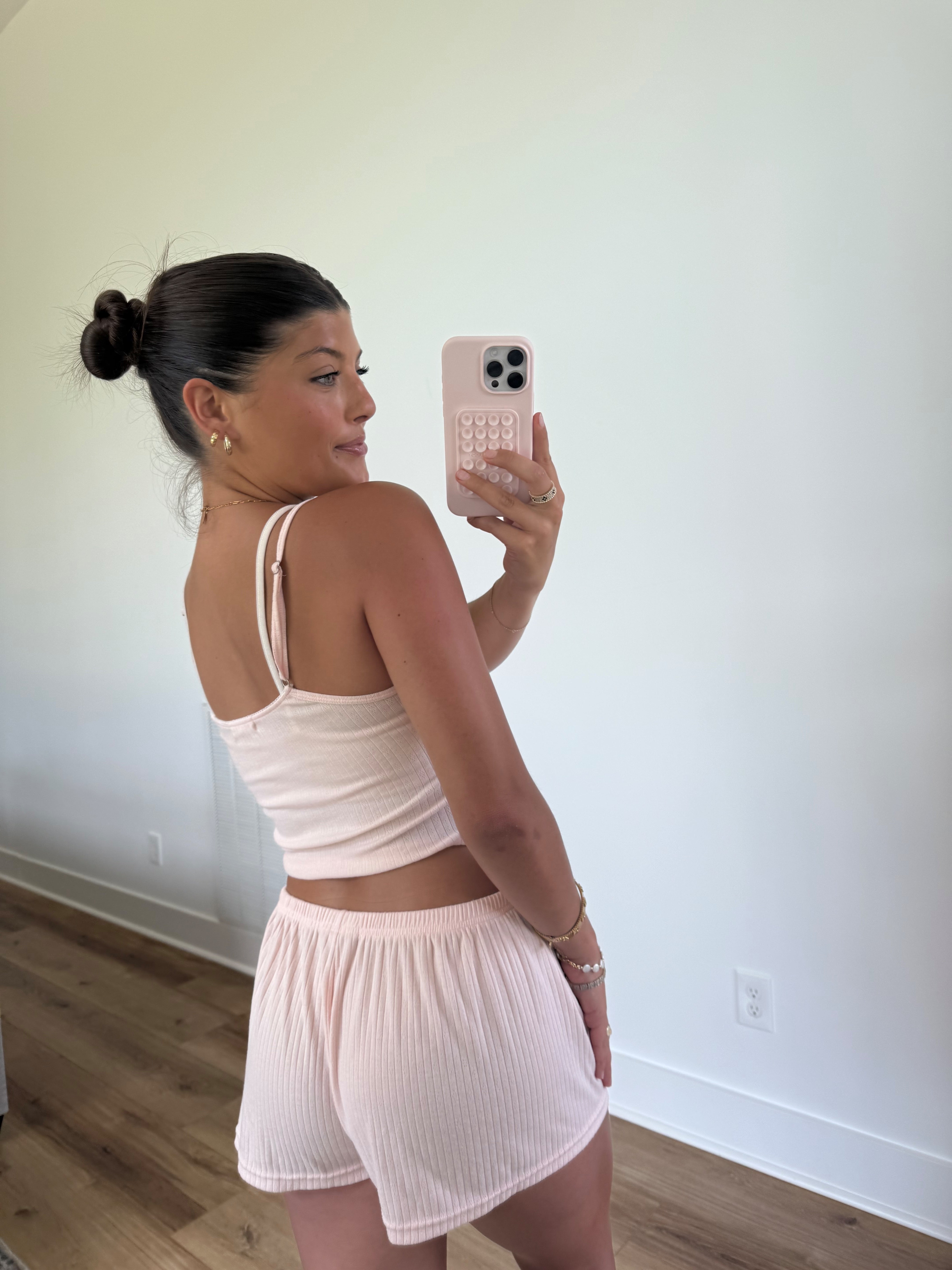 Strawberry Pointelle PJ SHORTS