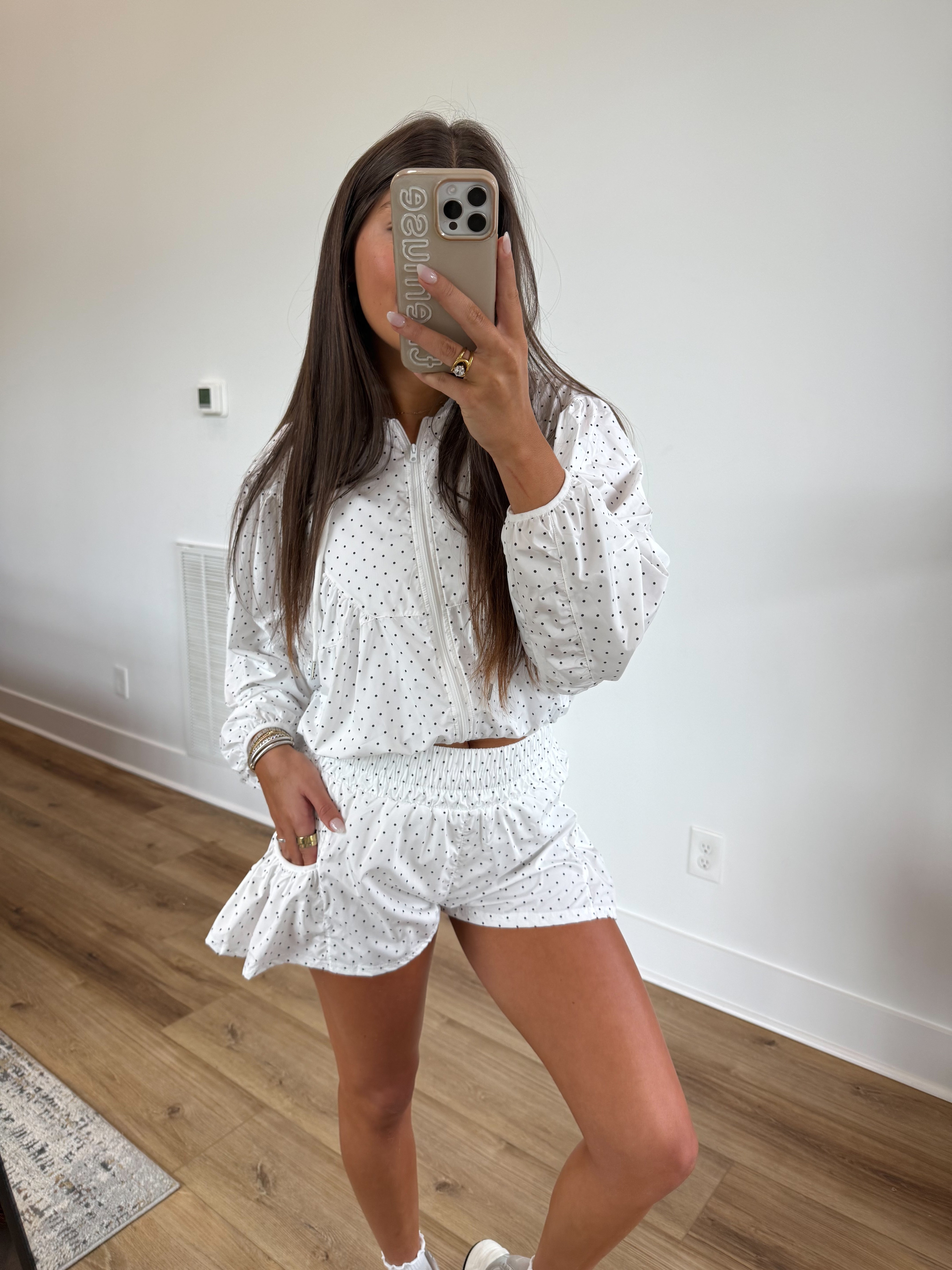Polka Dot Windbreaker Set