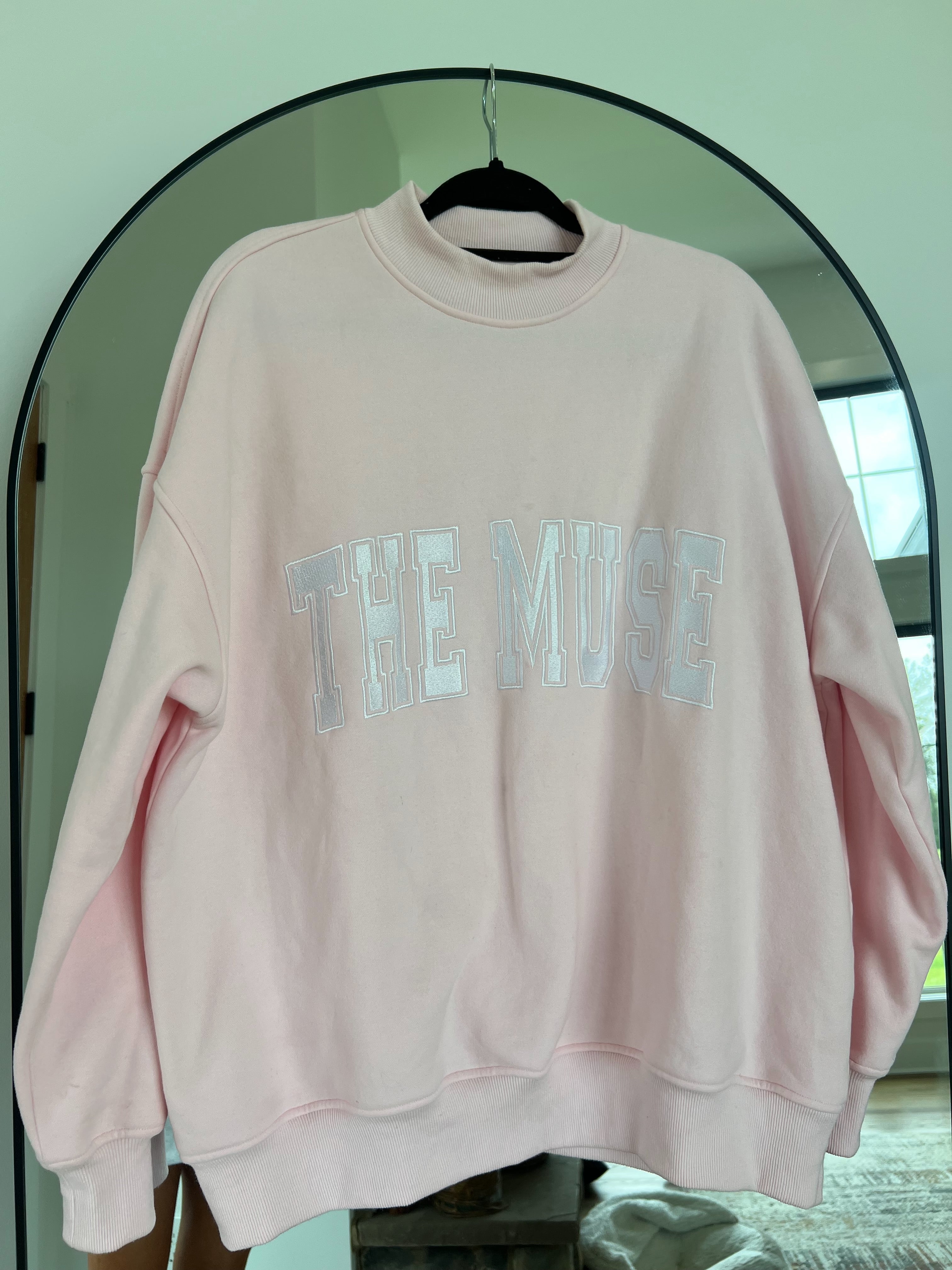 The Muse Varsity Mockneck (Ballet Pink)
