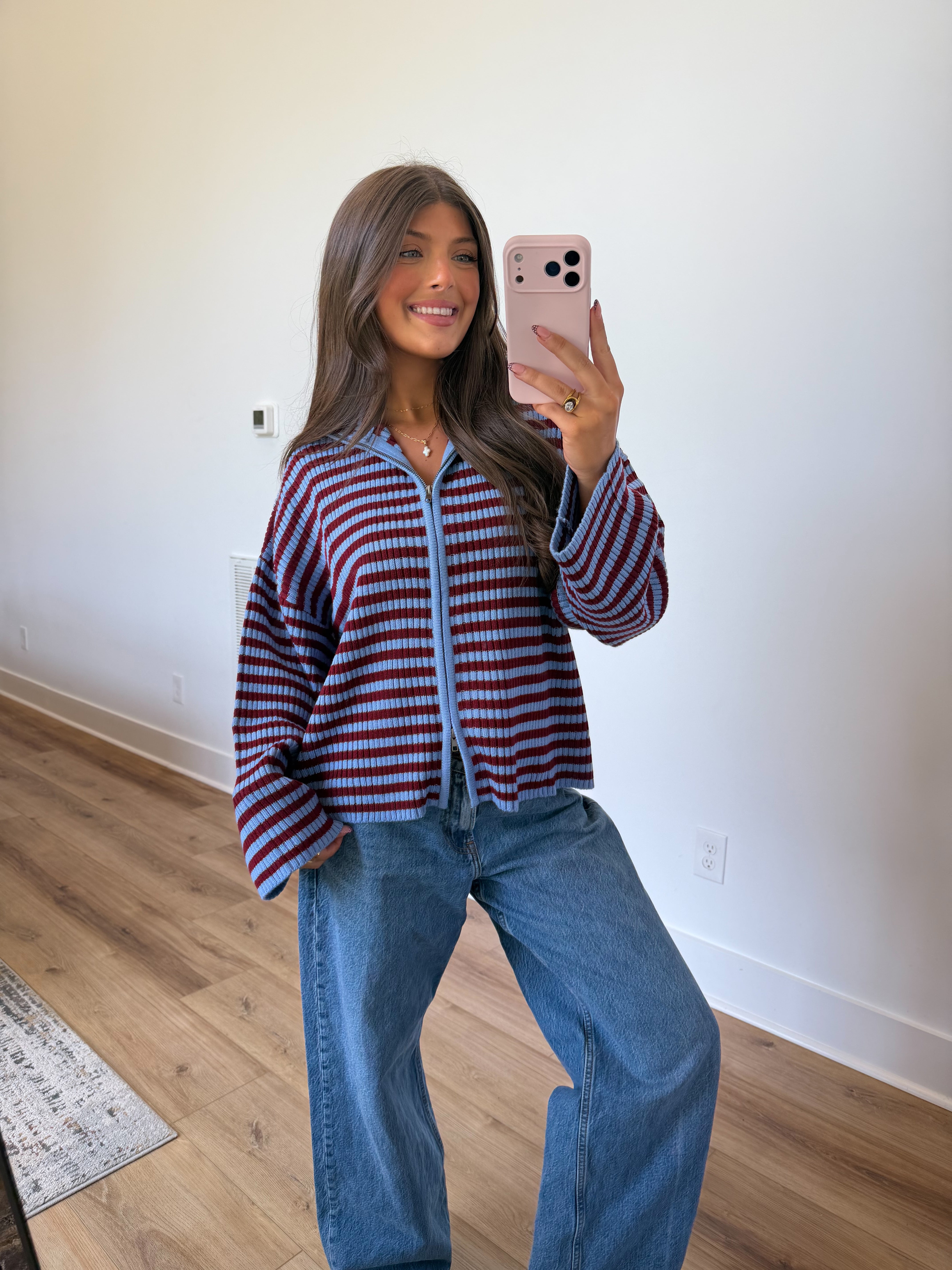 Heritage Stripe Zip Up