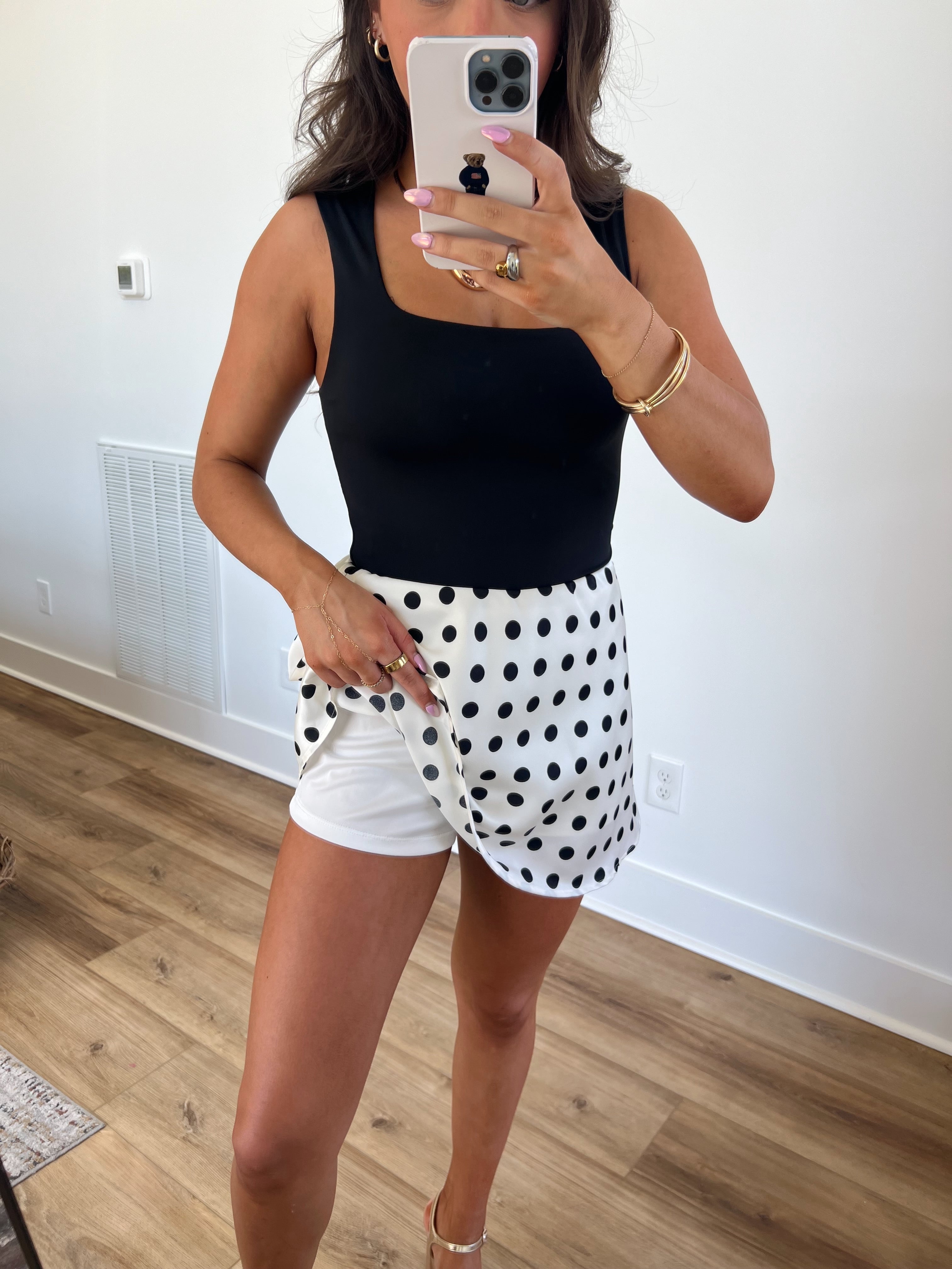 Circle Sweetie Mini Skirt (Black/White)