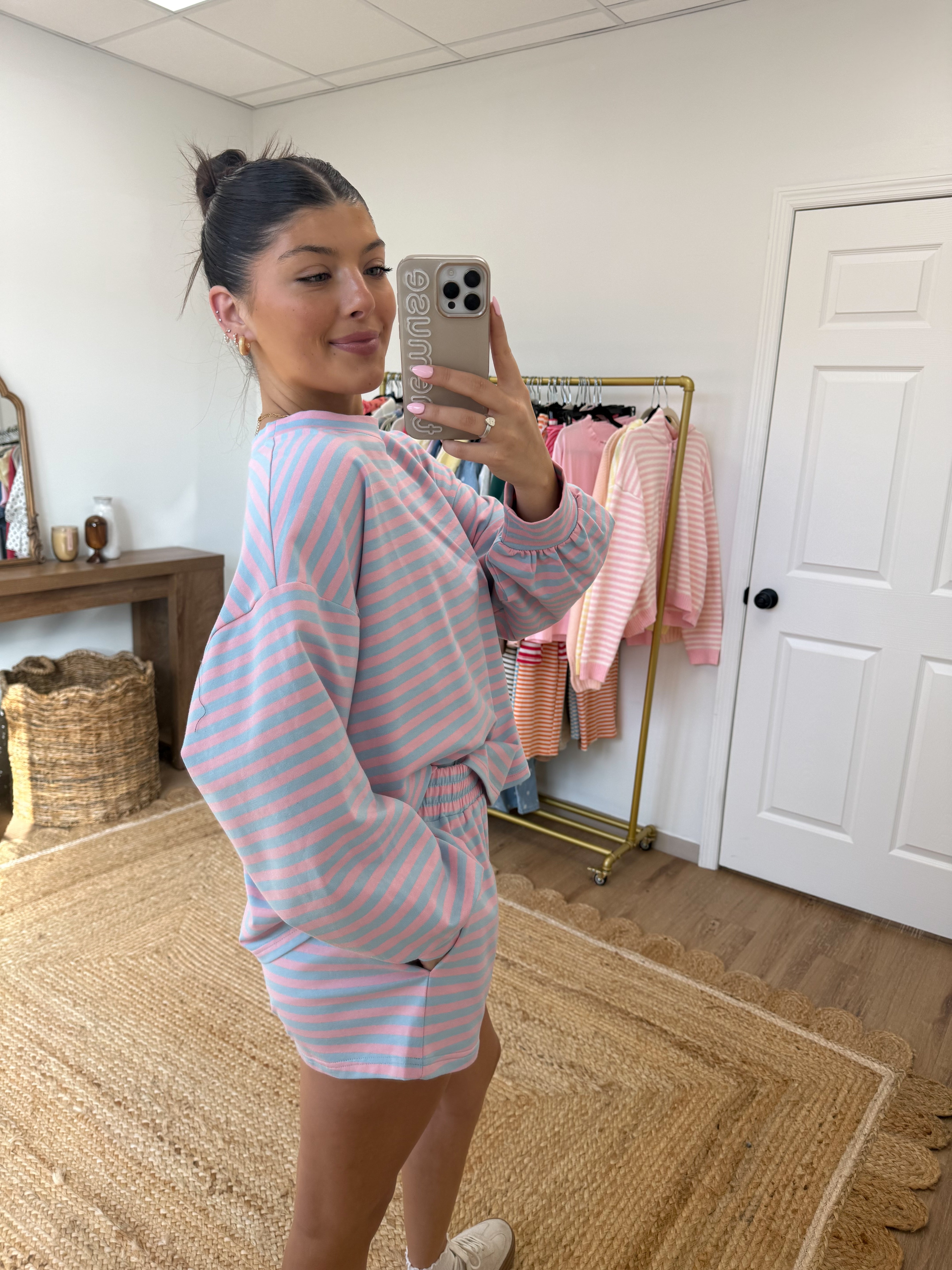 Cotton Candy Stripe Lounge Set