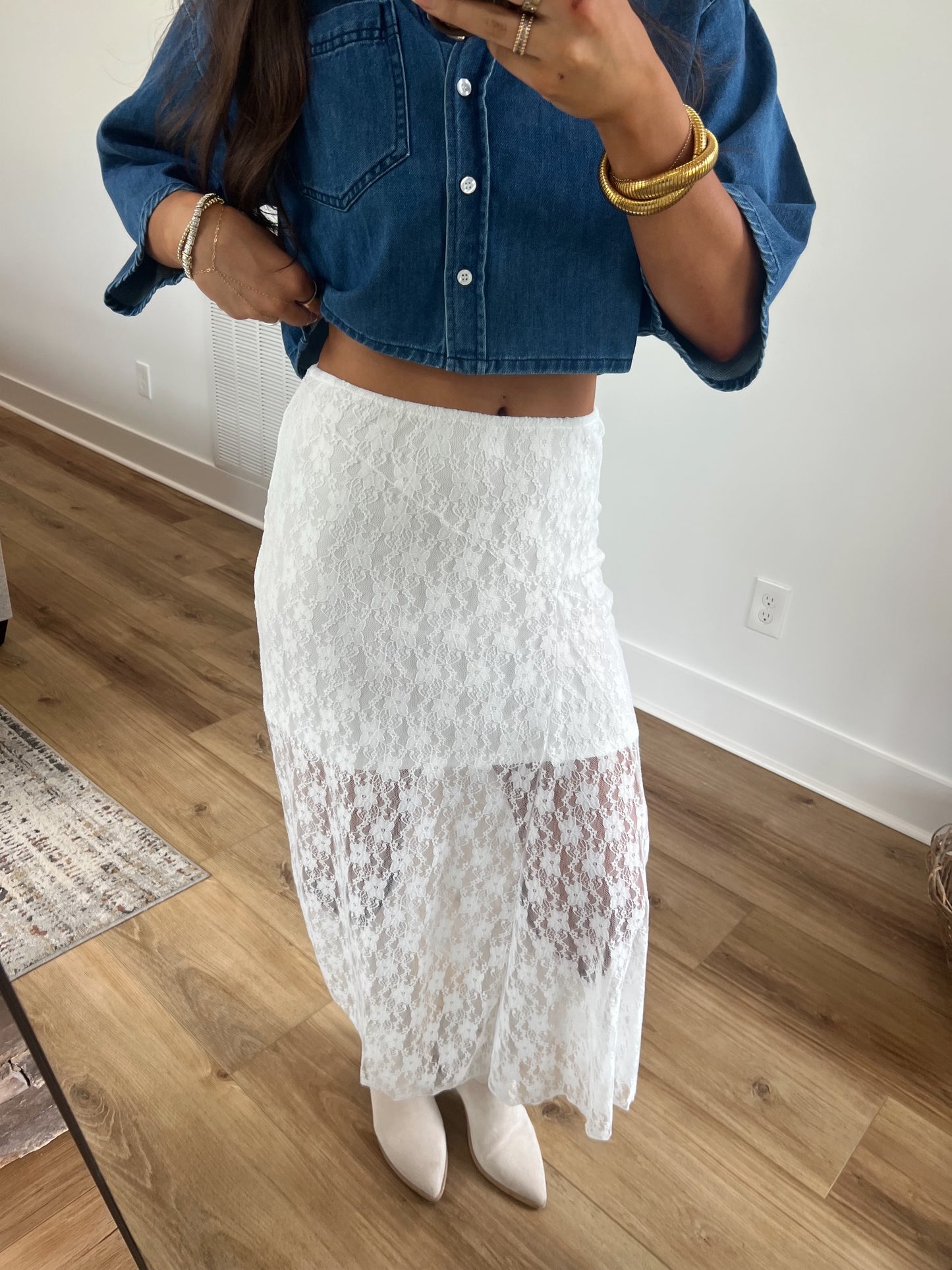 Lace Midi Skirt