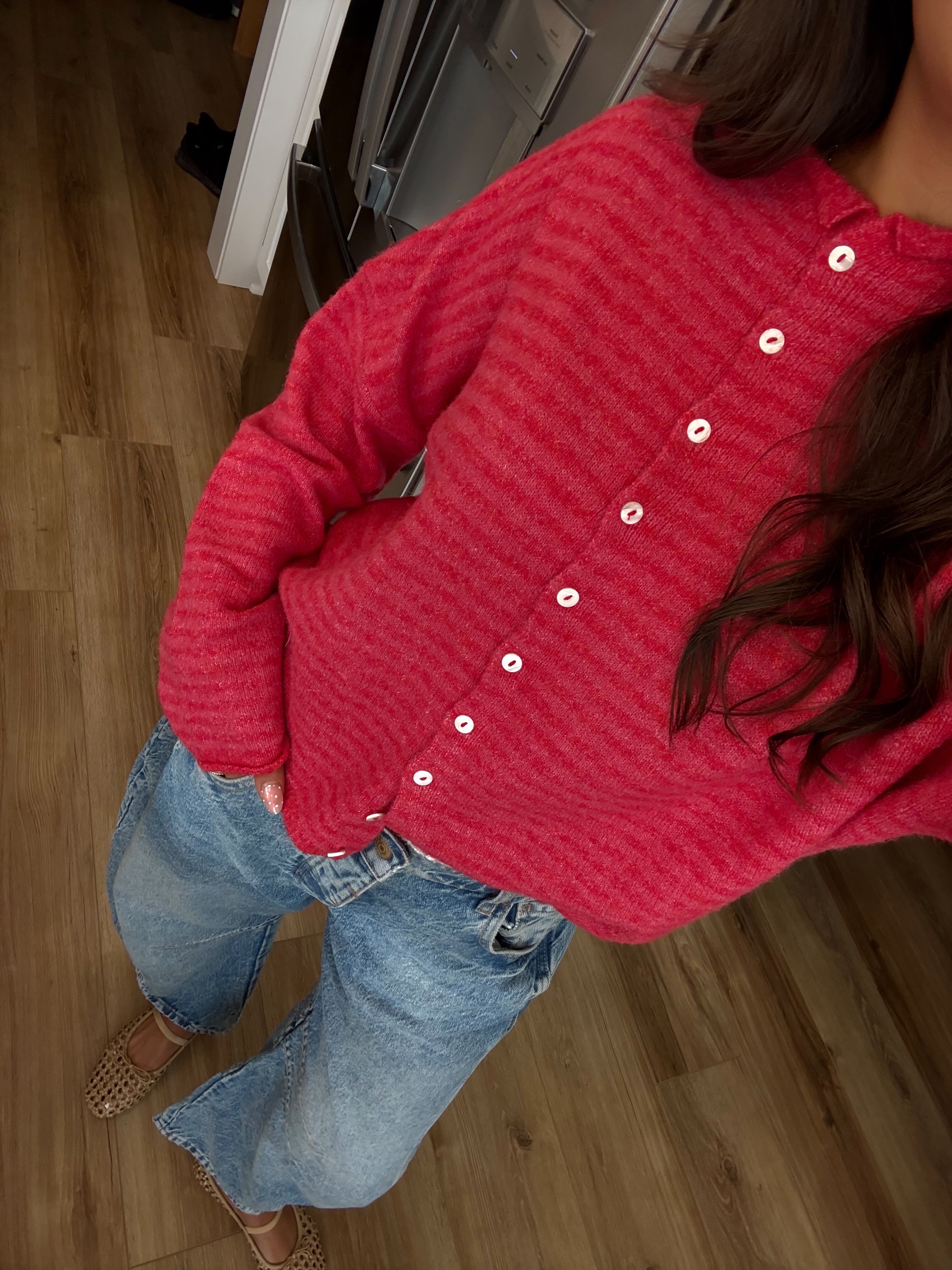 Best Dress Cardigan (Strawberry Stripes)