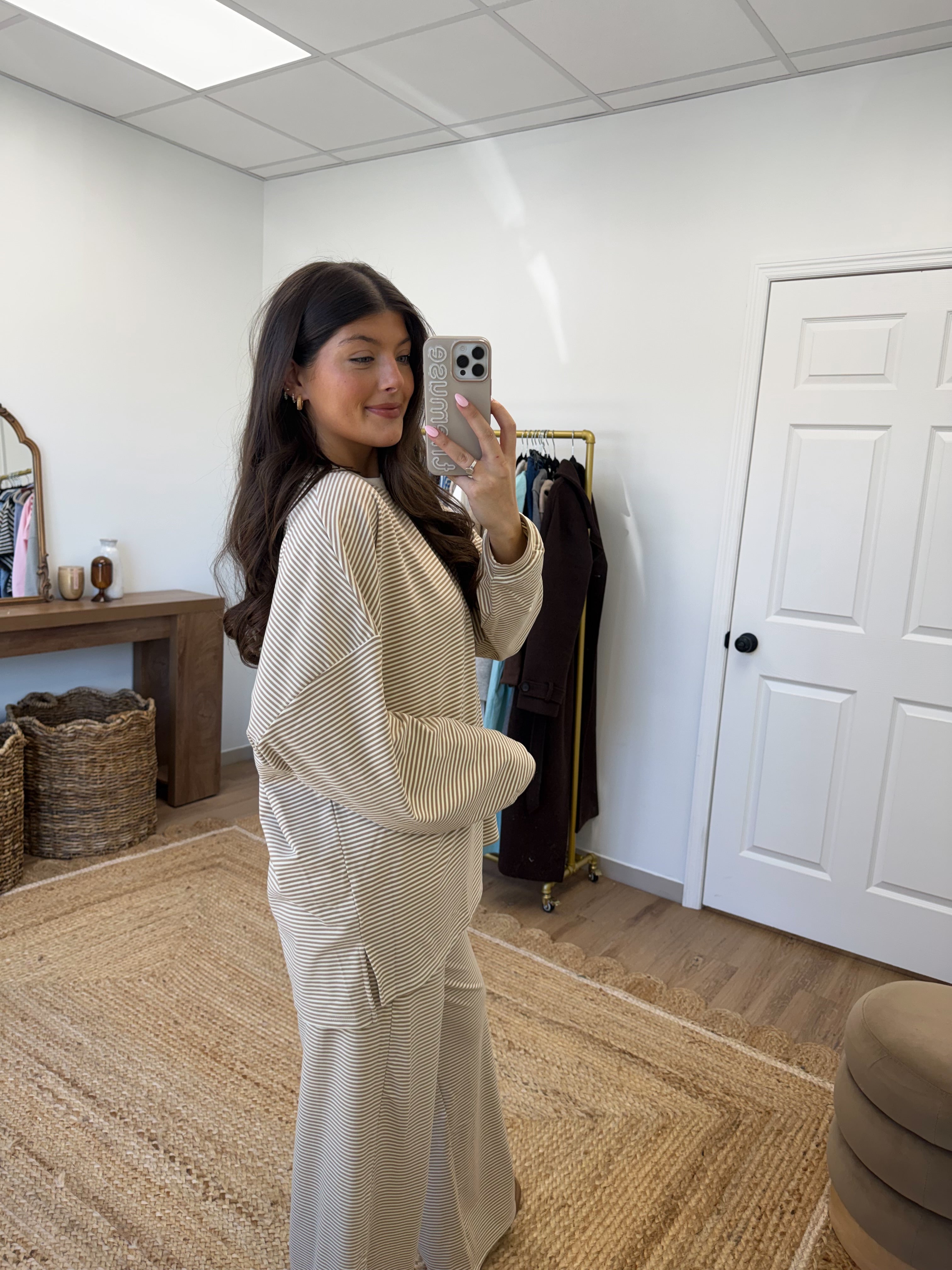 October Fleece TOP (Tan/Cream) (Restock)