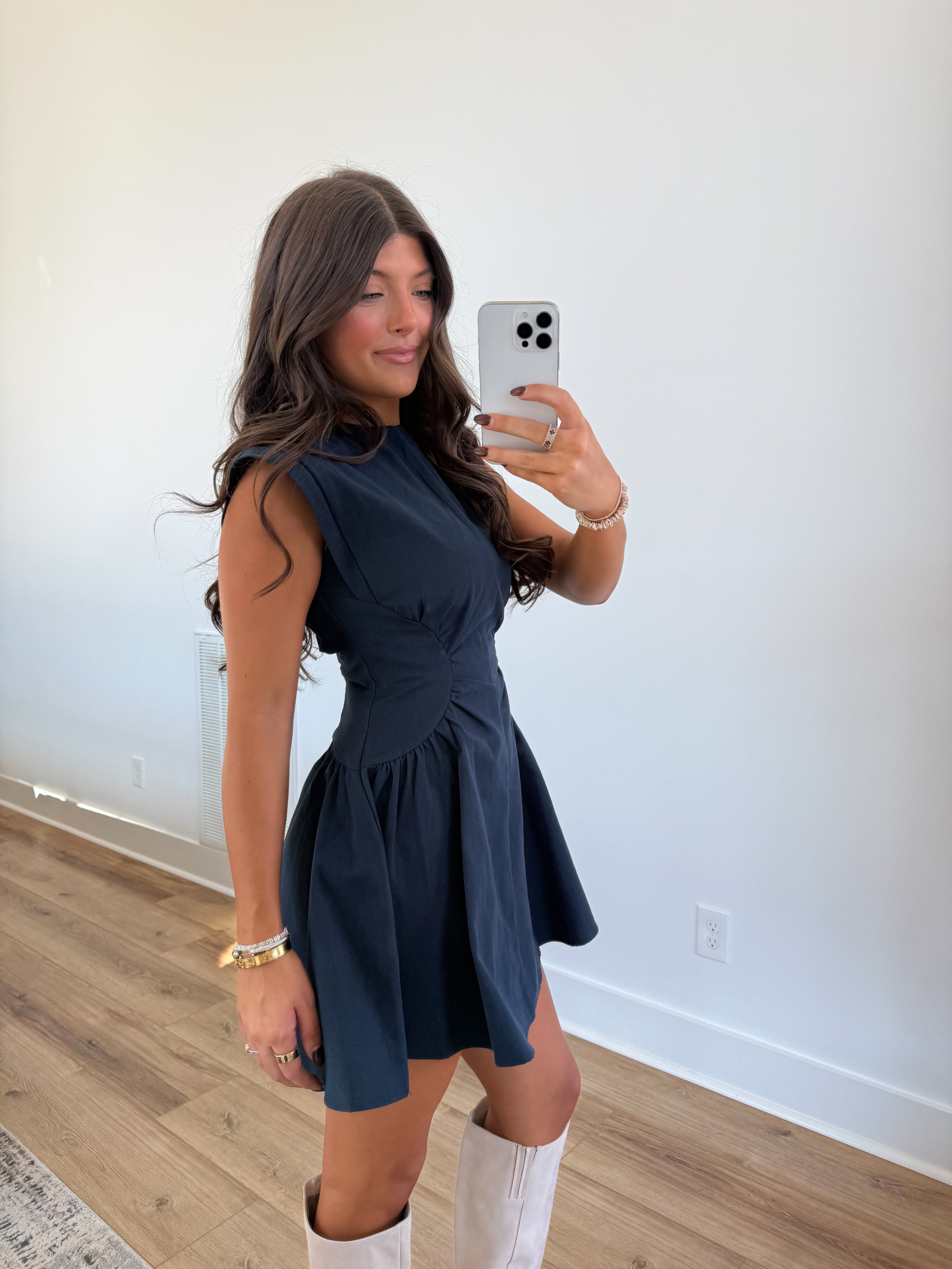 Navy Pecan Dress