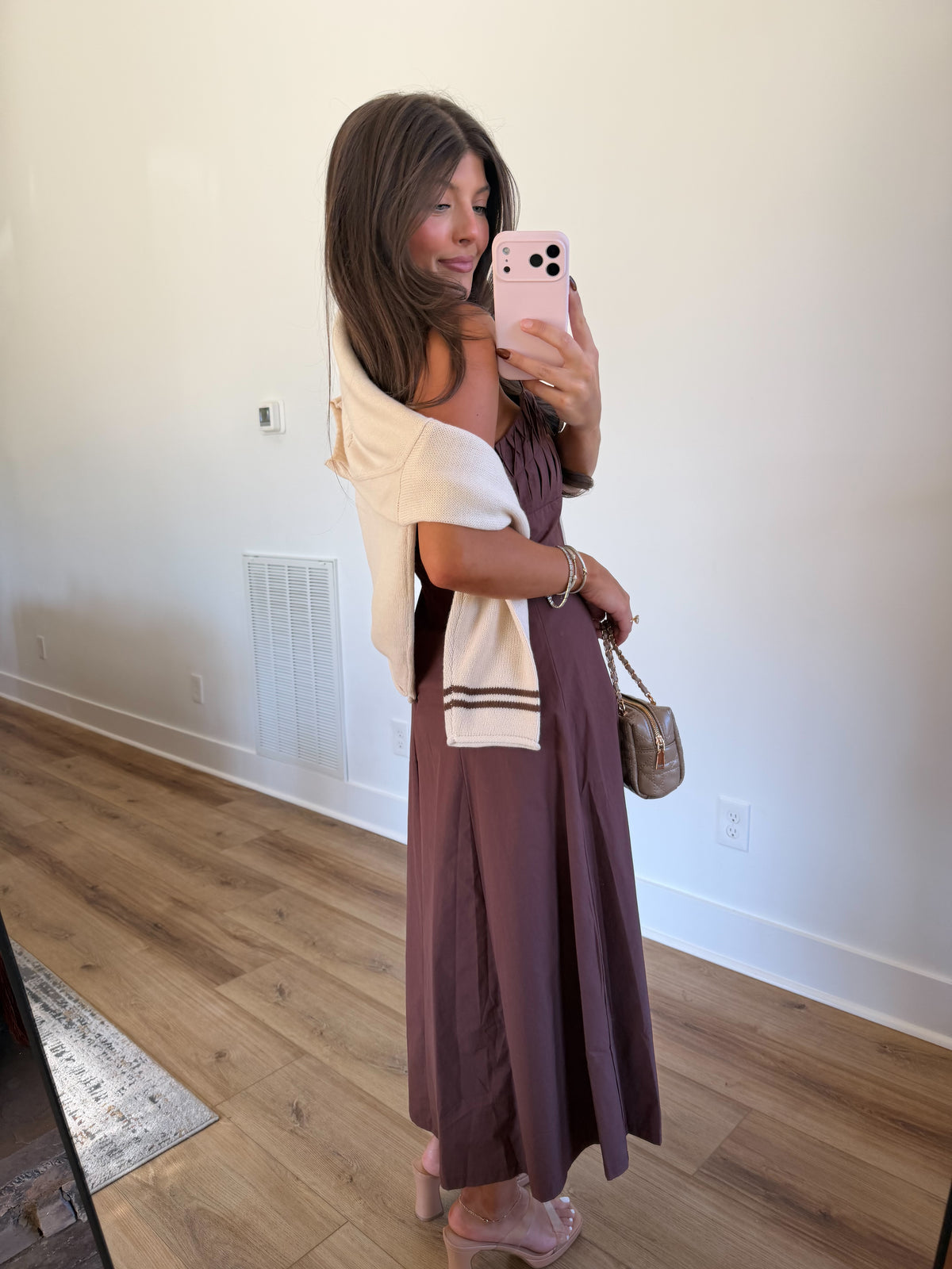 Keepsake Midi Dress (Chocolate Brown)
