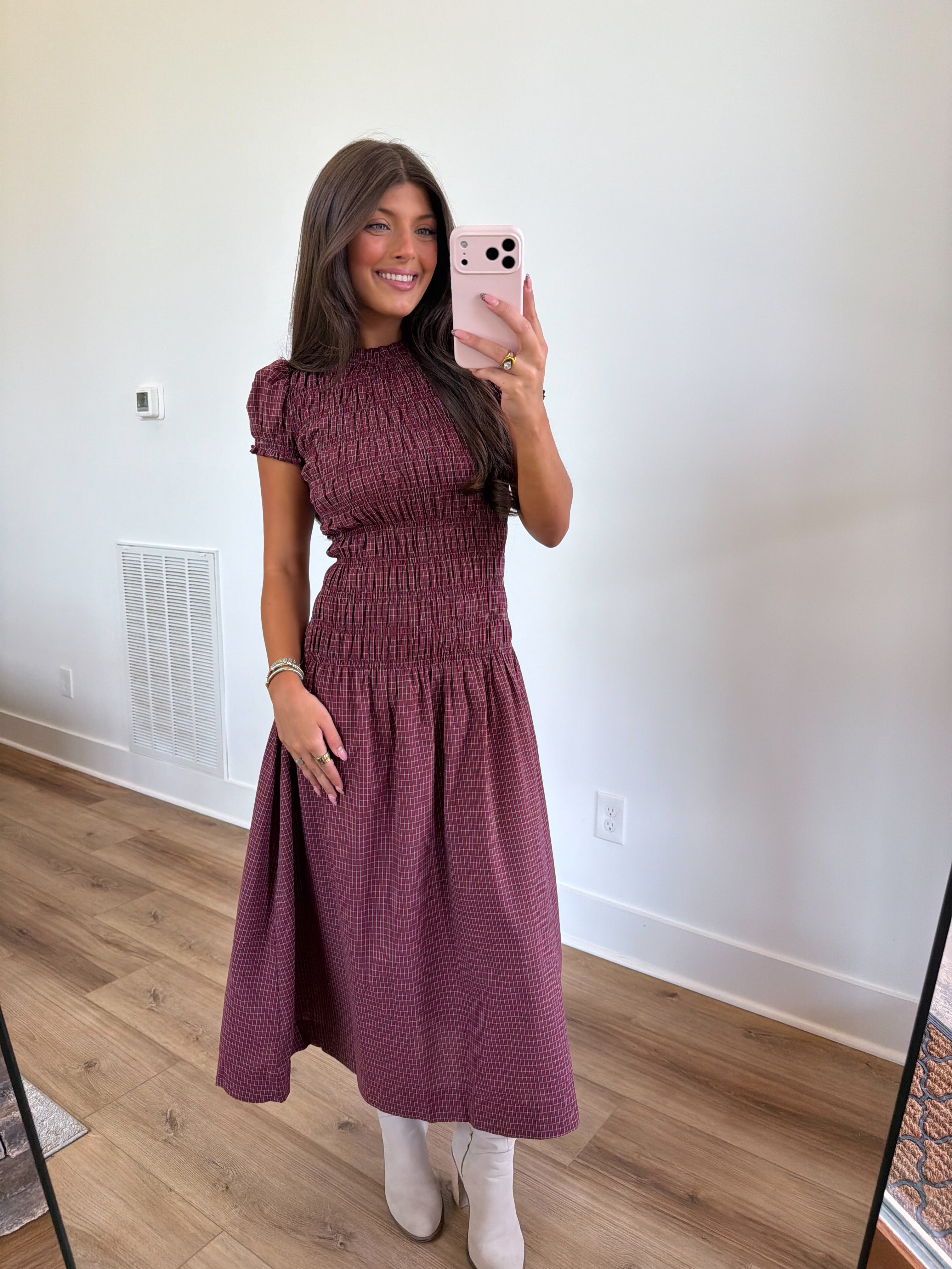 Lorelai Red Gingham Midi