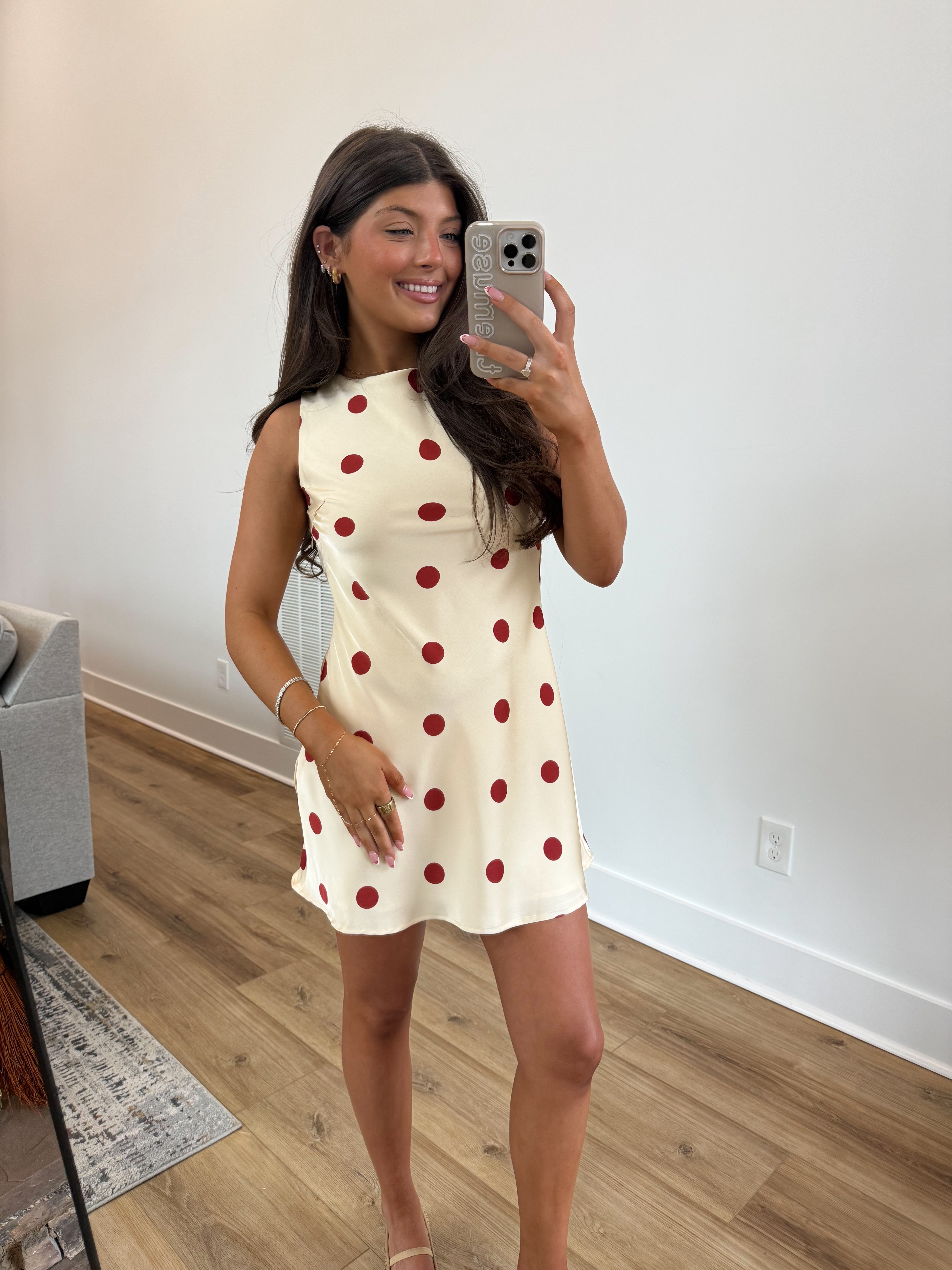 With Love Mini Dress (Cream/Red)