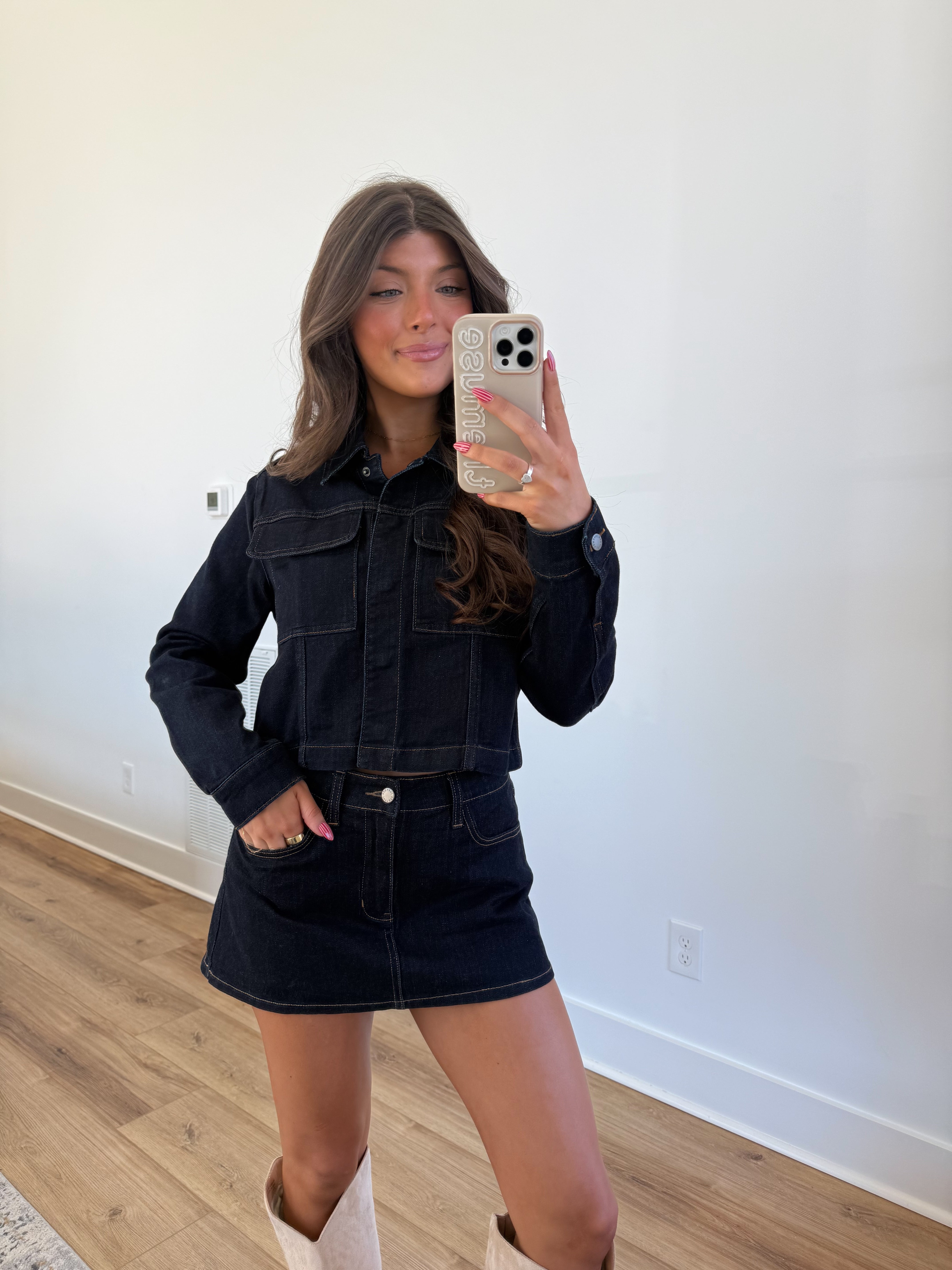 Dark Denim Skort