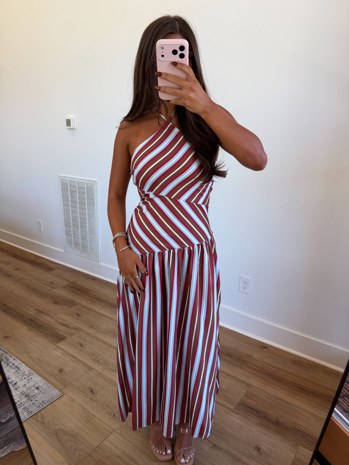 Multi Stripe Midi Dress