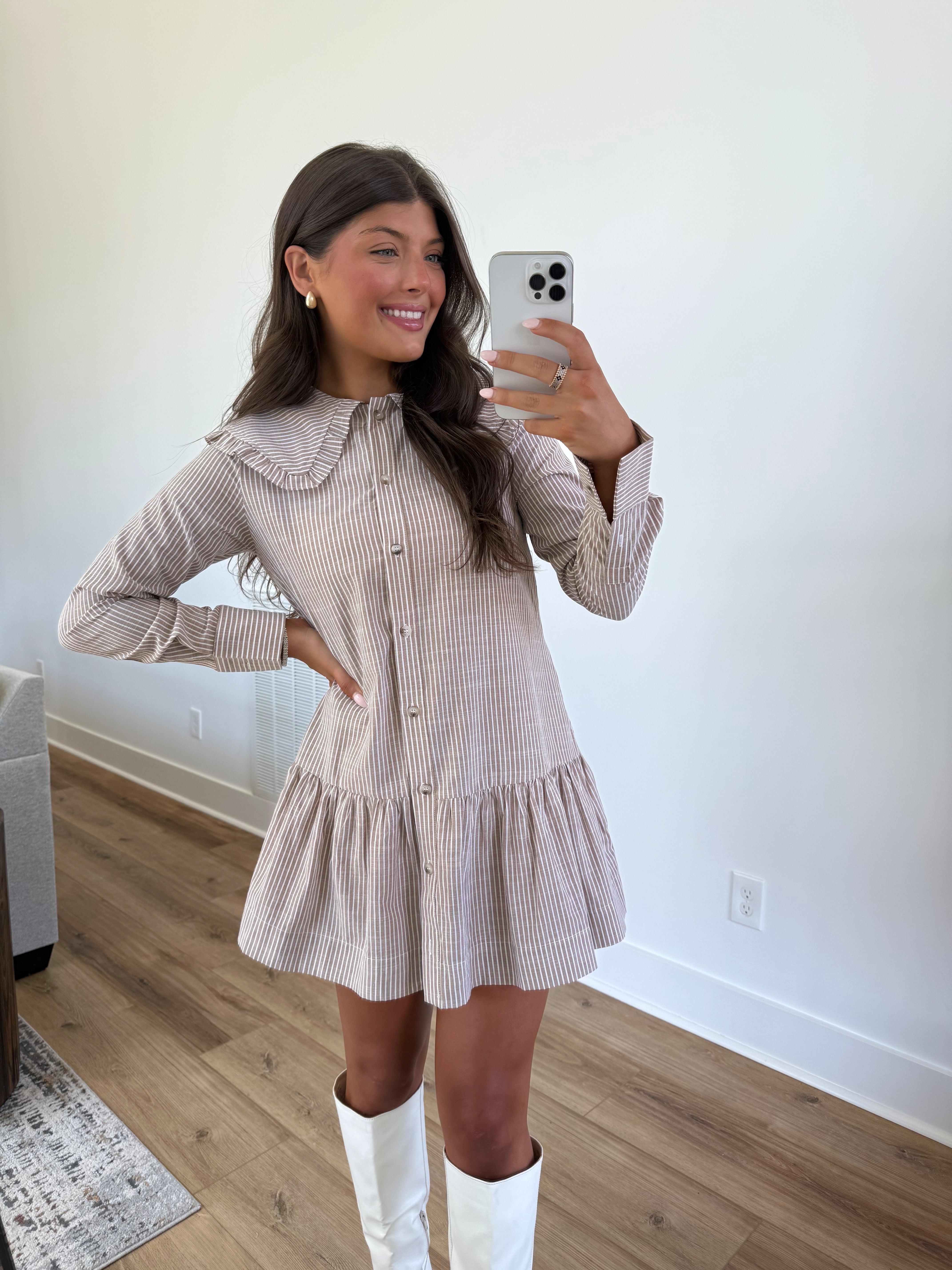 Thankful Days Collared Dress