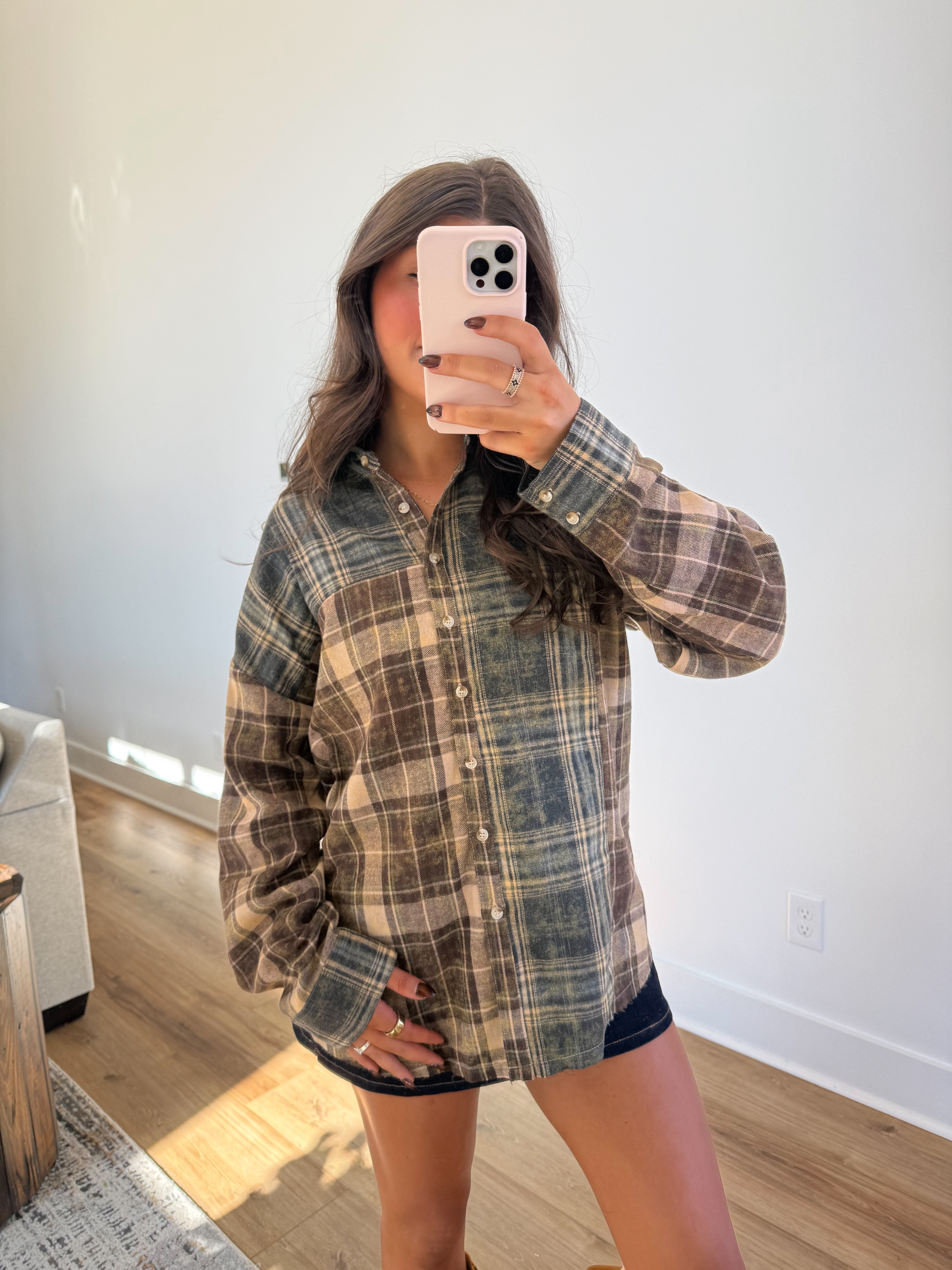Colorblock Plaid Flannel