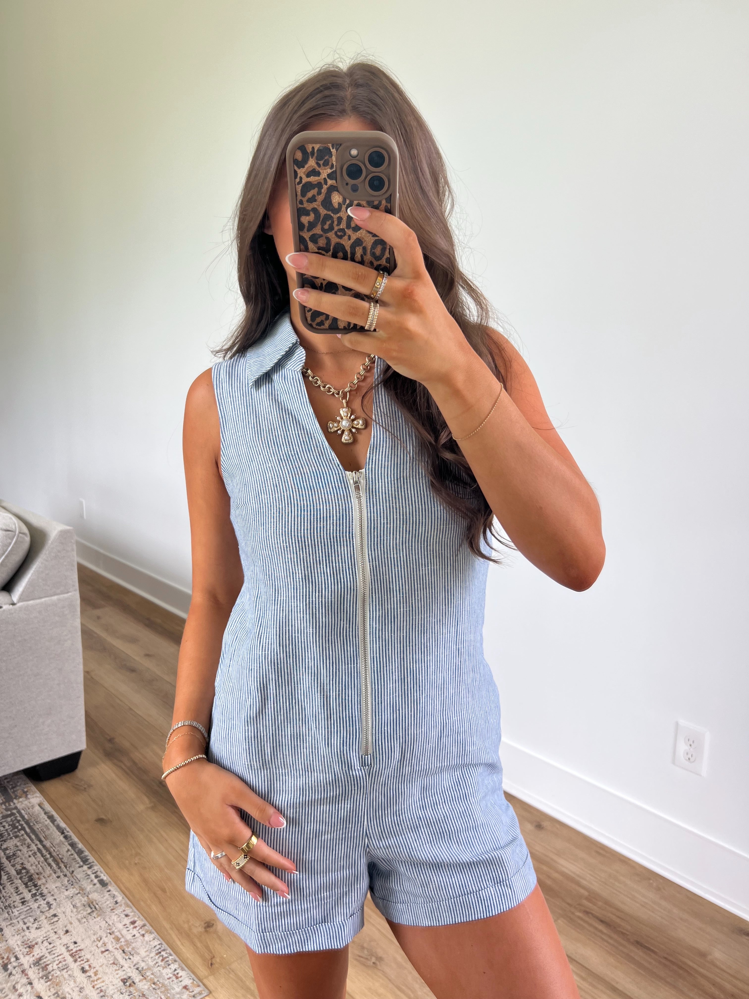 Seersucker Romper