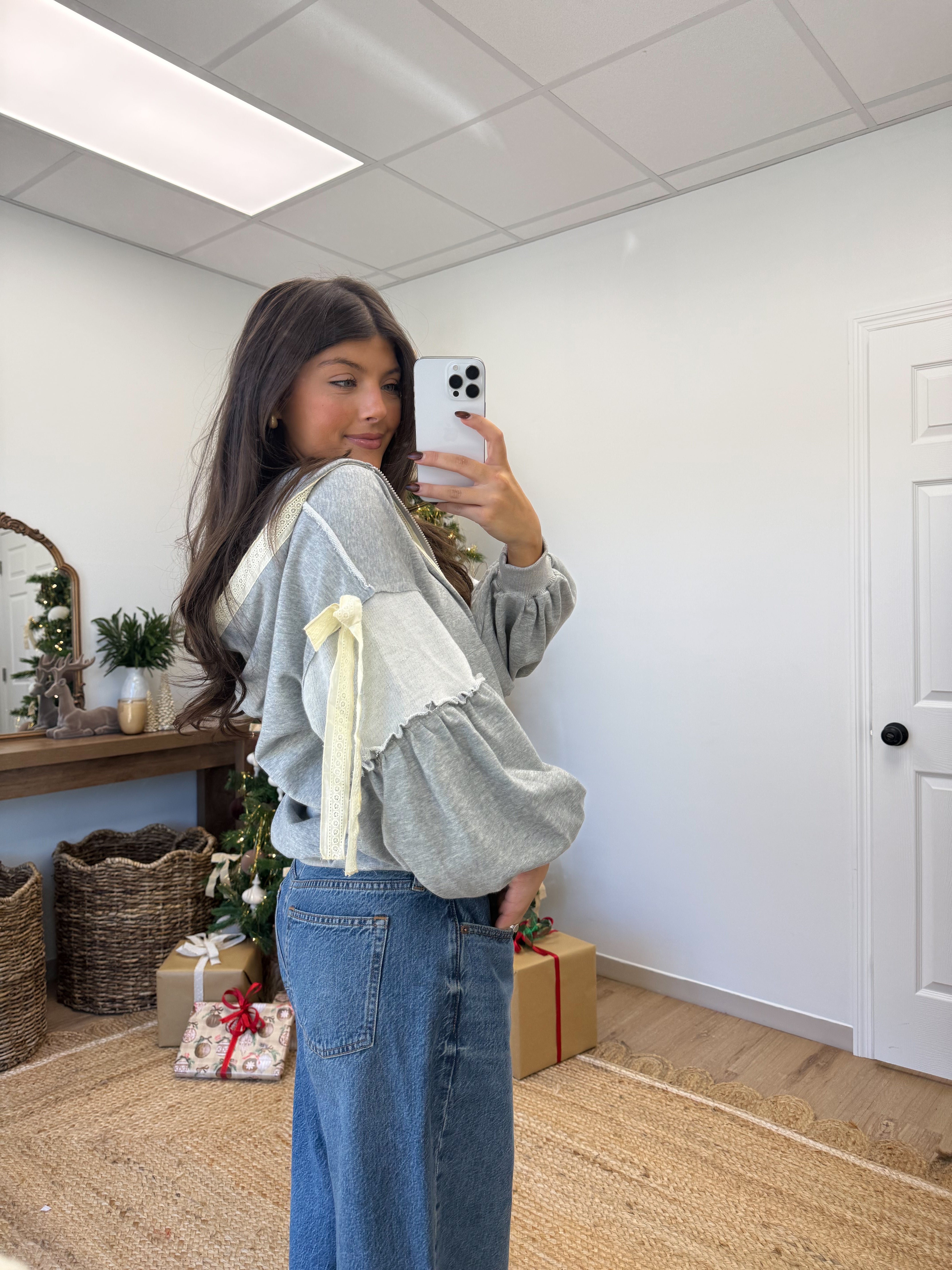 The Cozy Ribbon Lace Hoodie