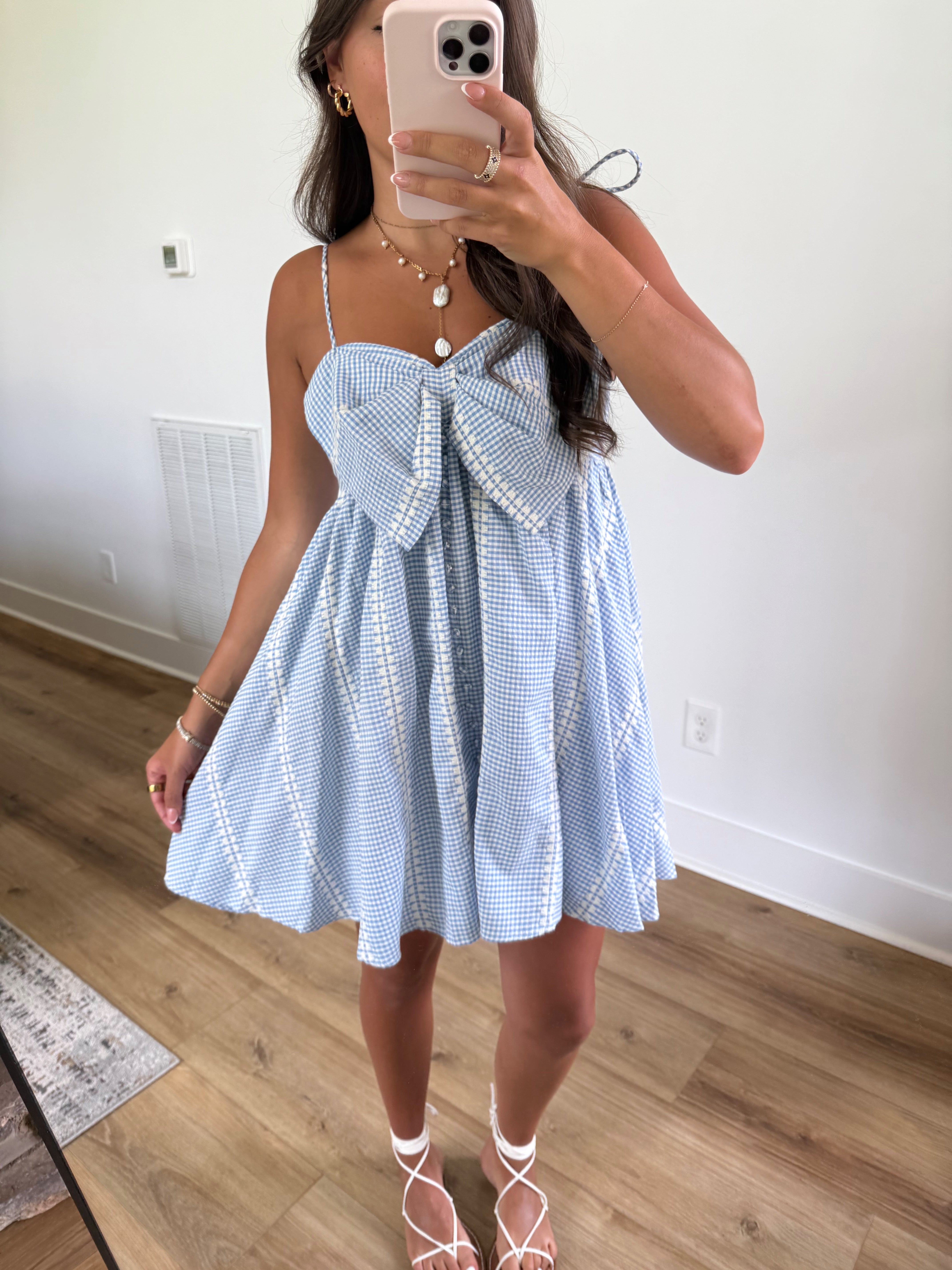Meric Darling Bow Mini Dress