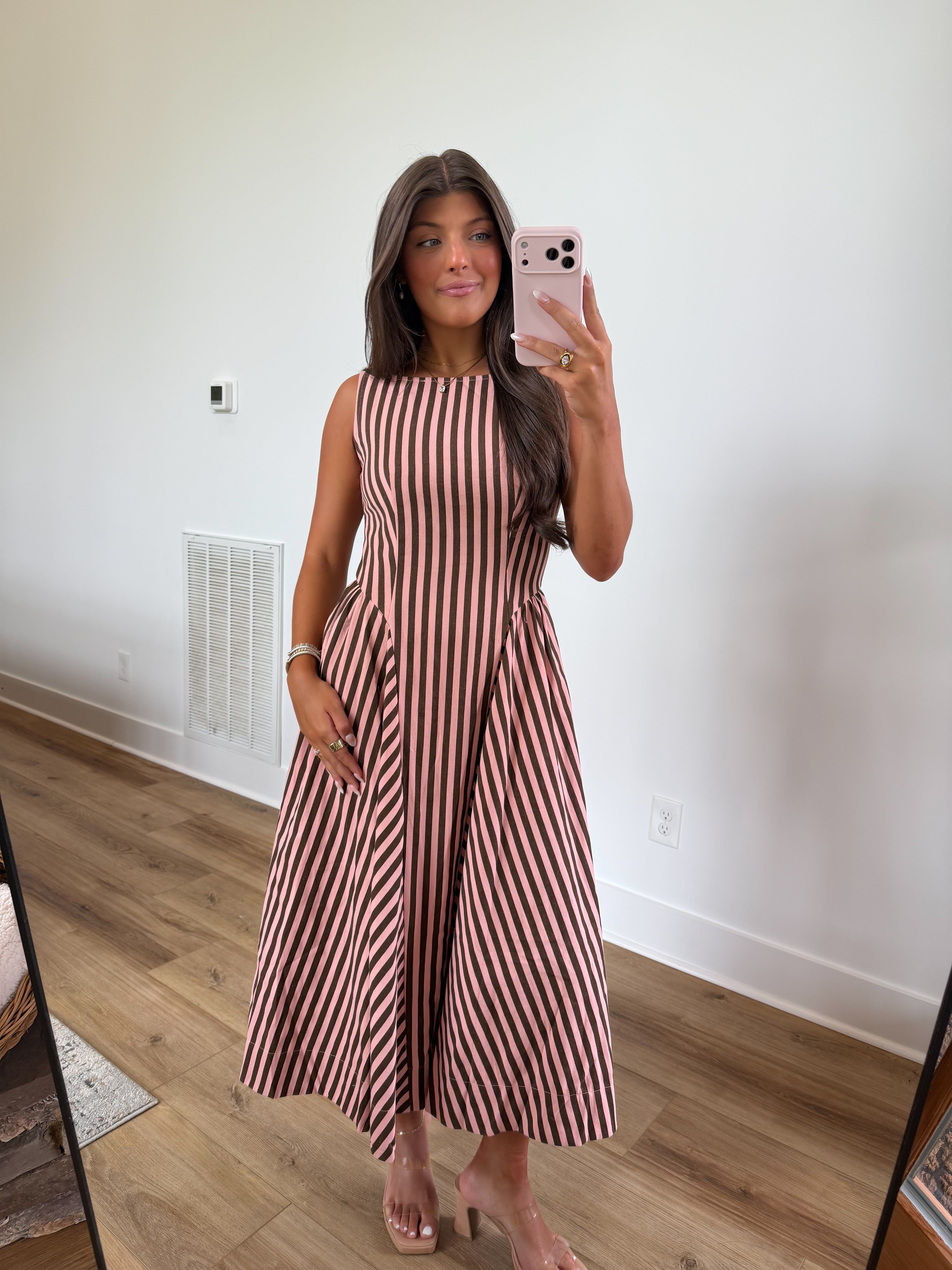 Cinnamon Stripe Midi