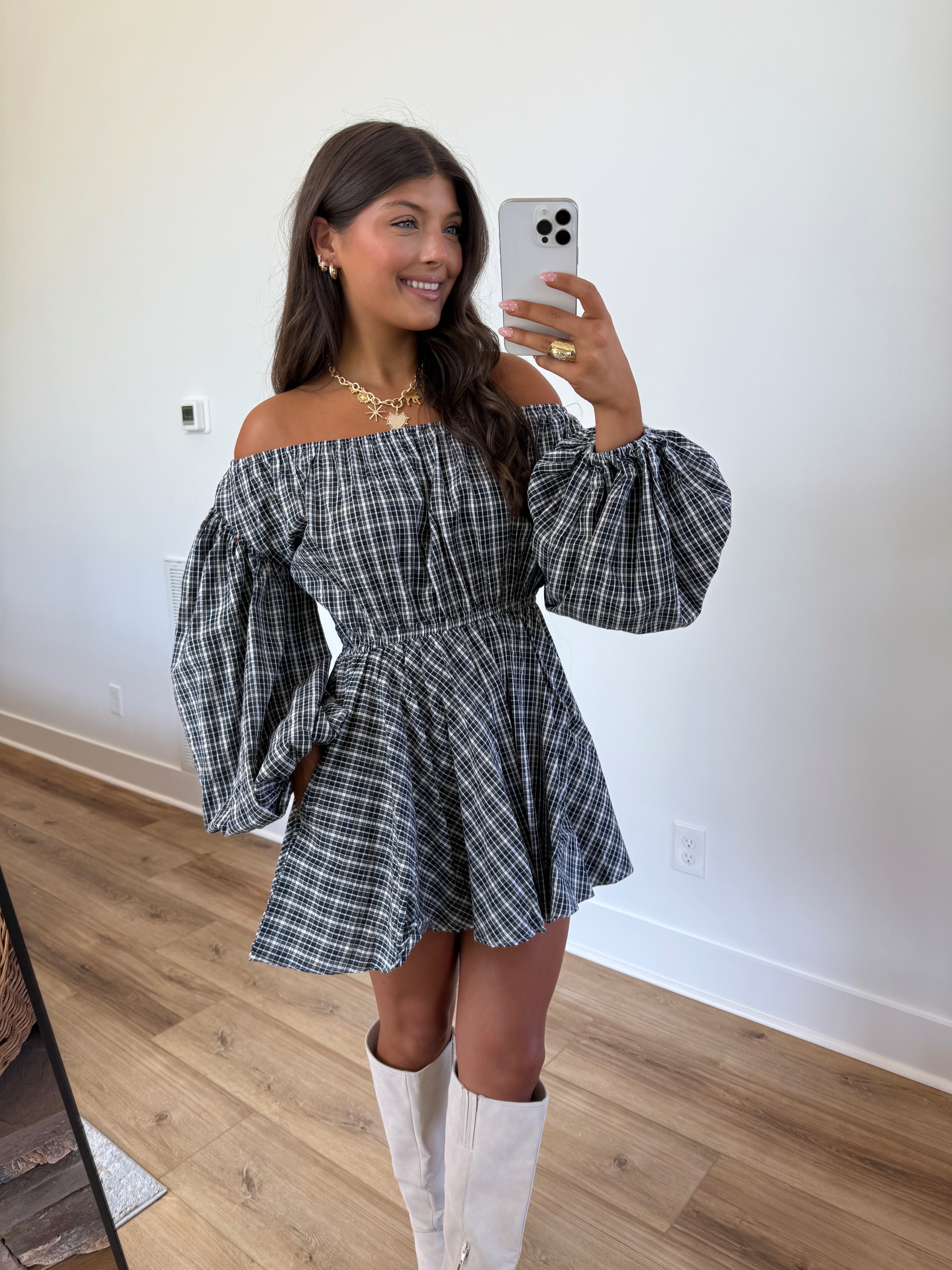 Pumpkin Patch Plaid Dress