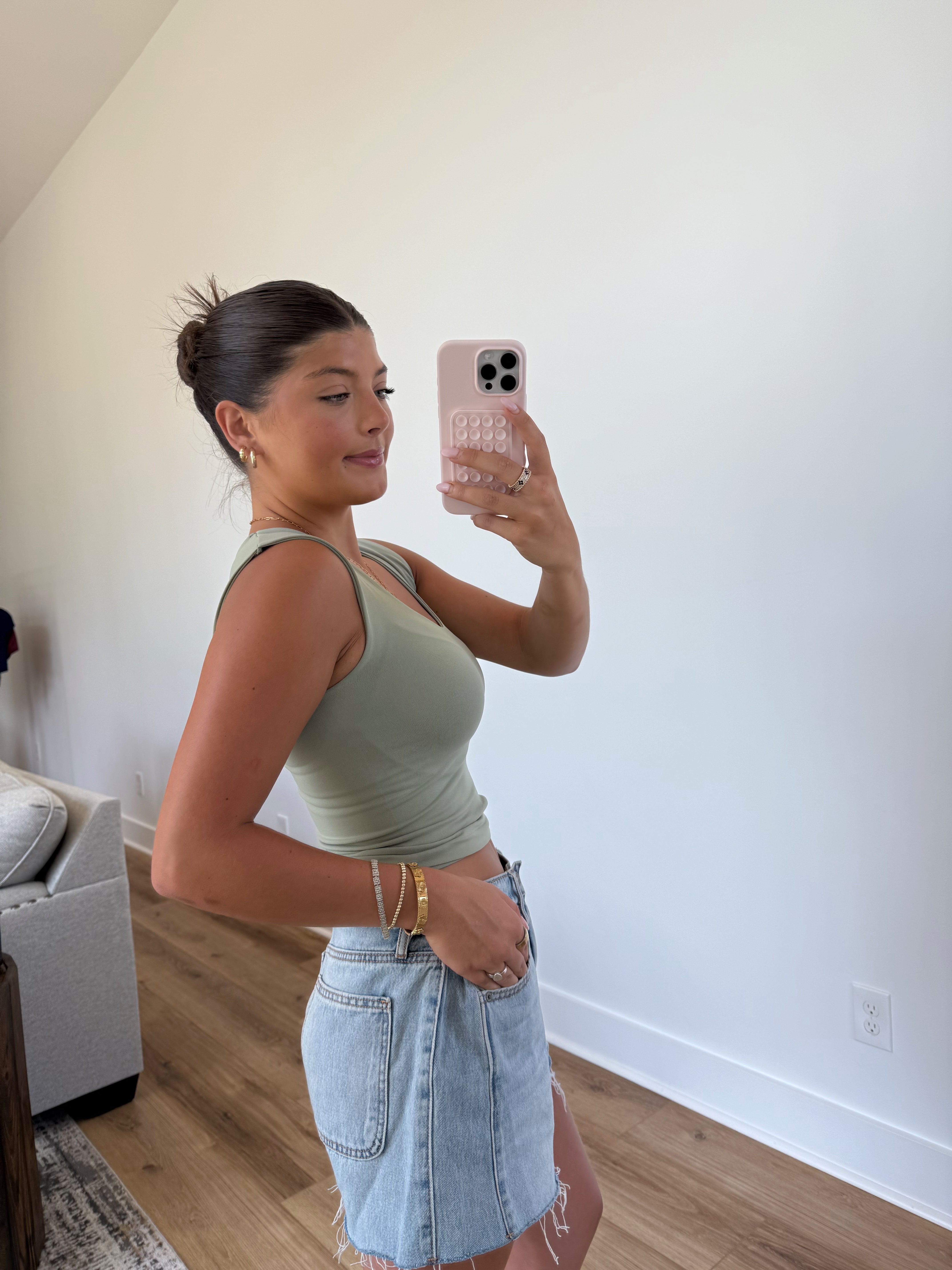(Seafoam Green) Double Lined Seamless Tank