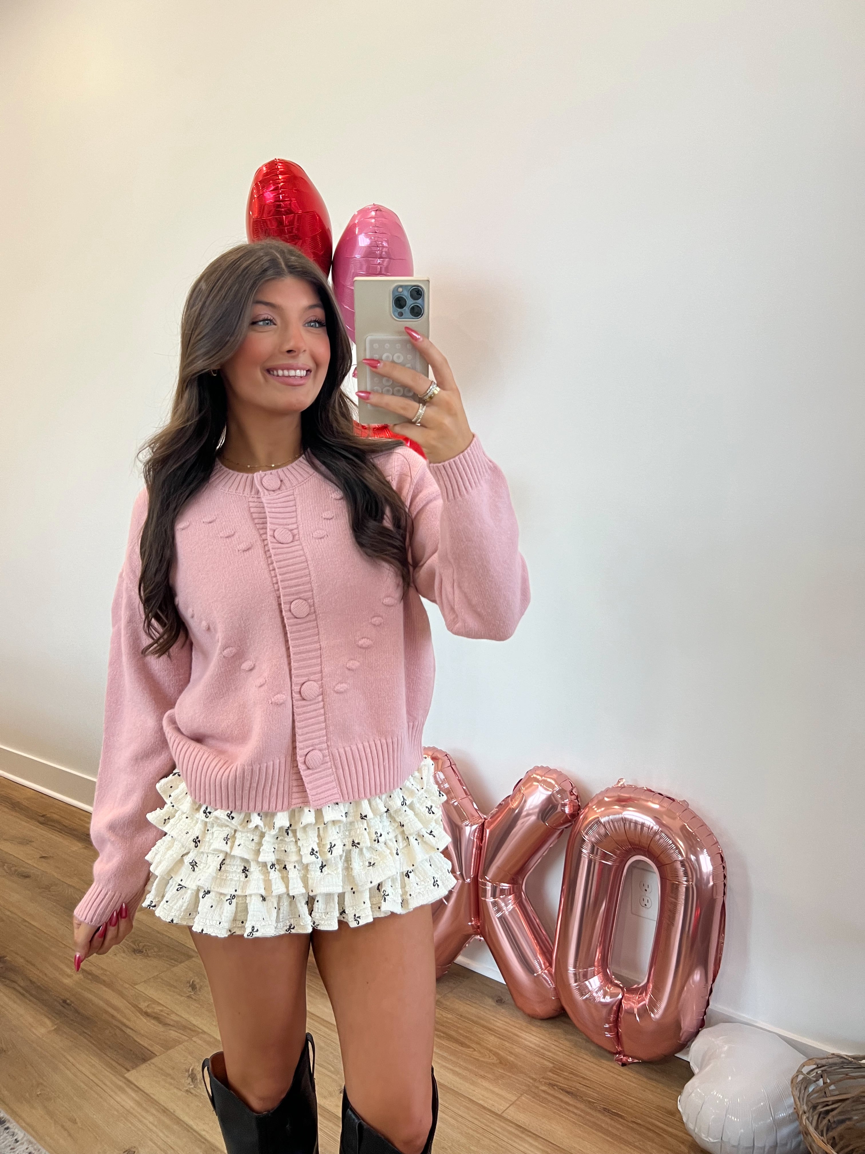 Sweetheart Baby Pink Cardigan