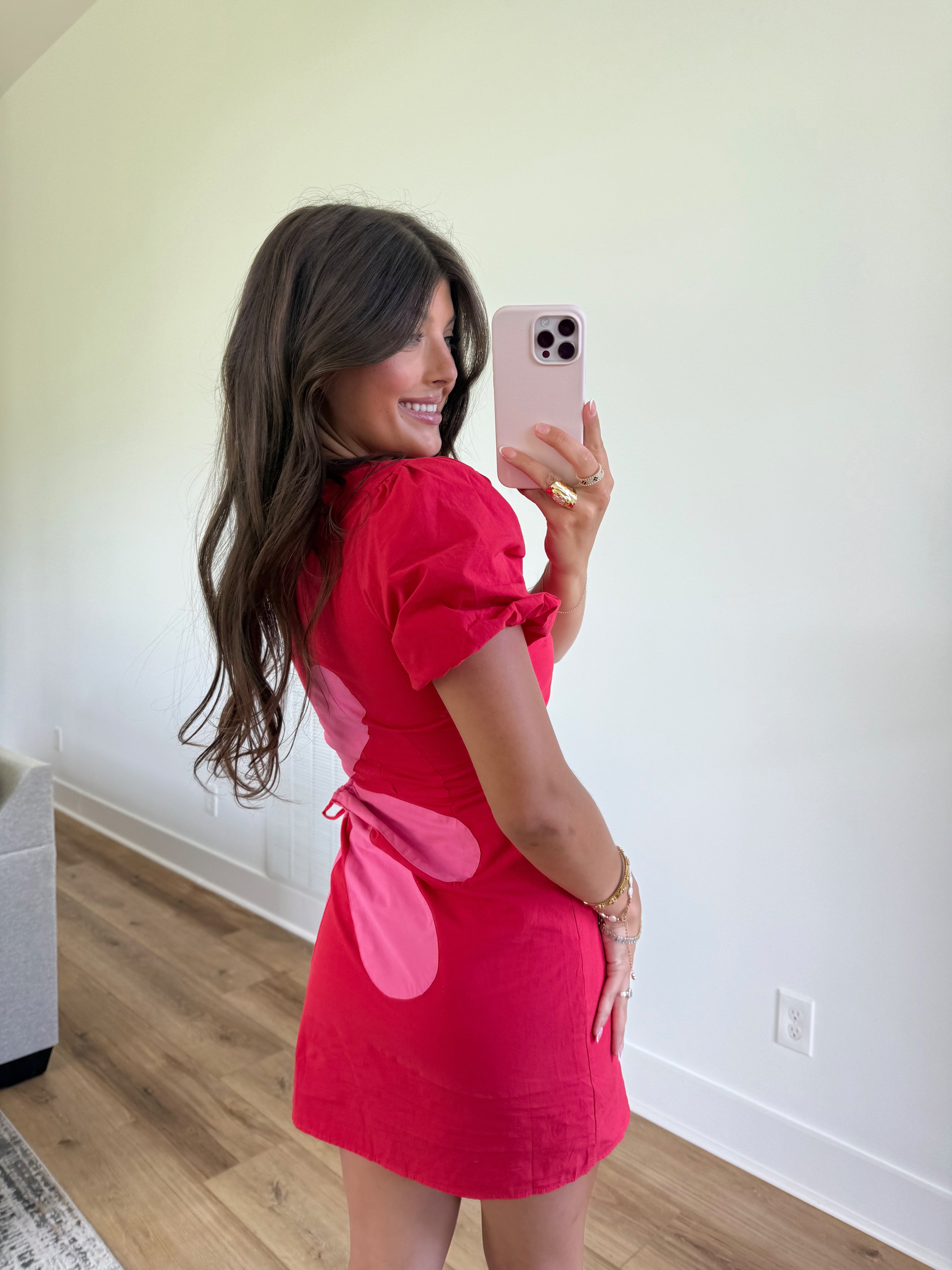 Capri Daisy Mini Dress (Pink/Red)
