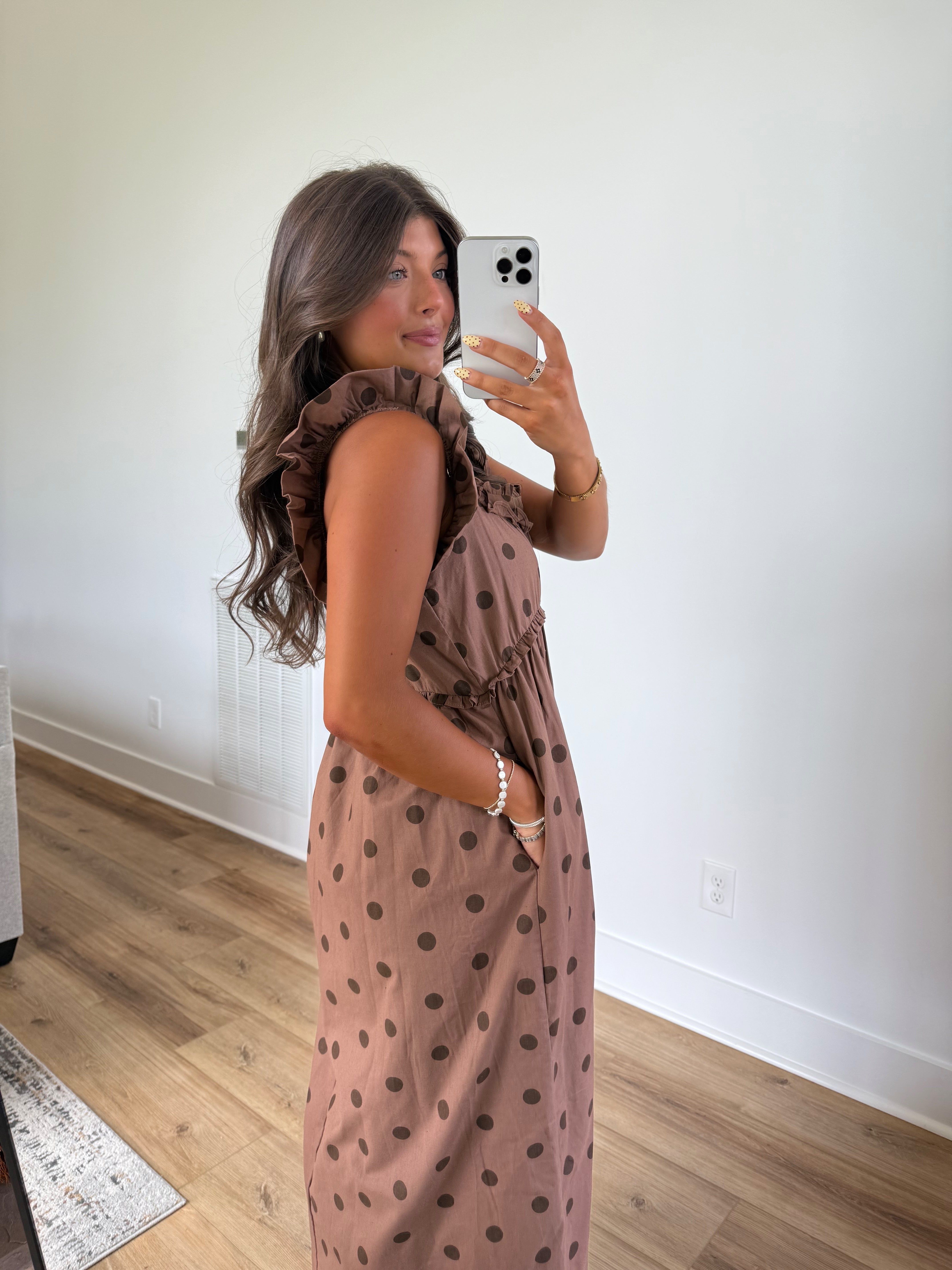 Autumn Polka-Dot Maxi