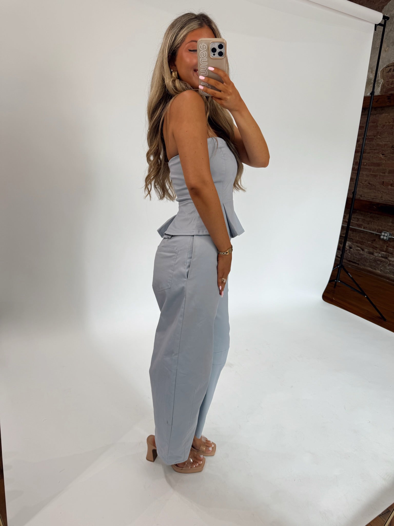 Blue Flare Jumpsuit