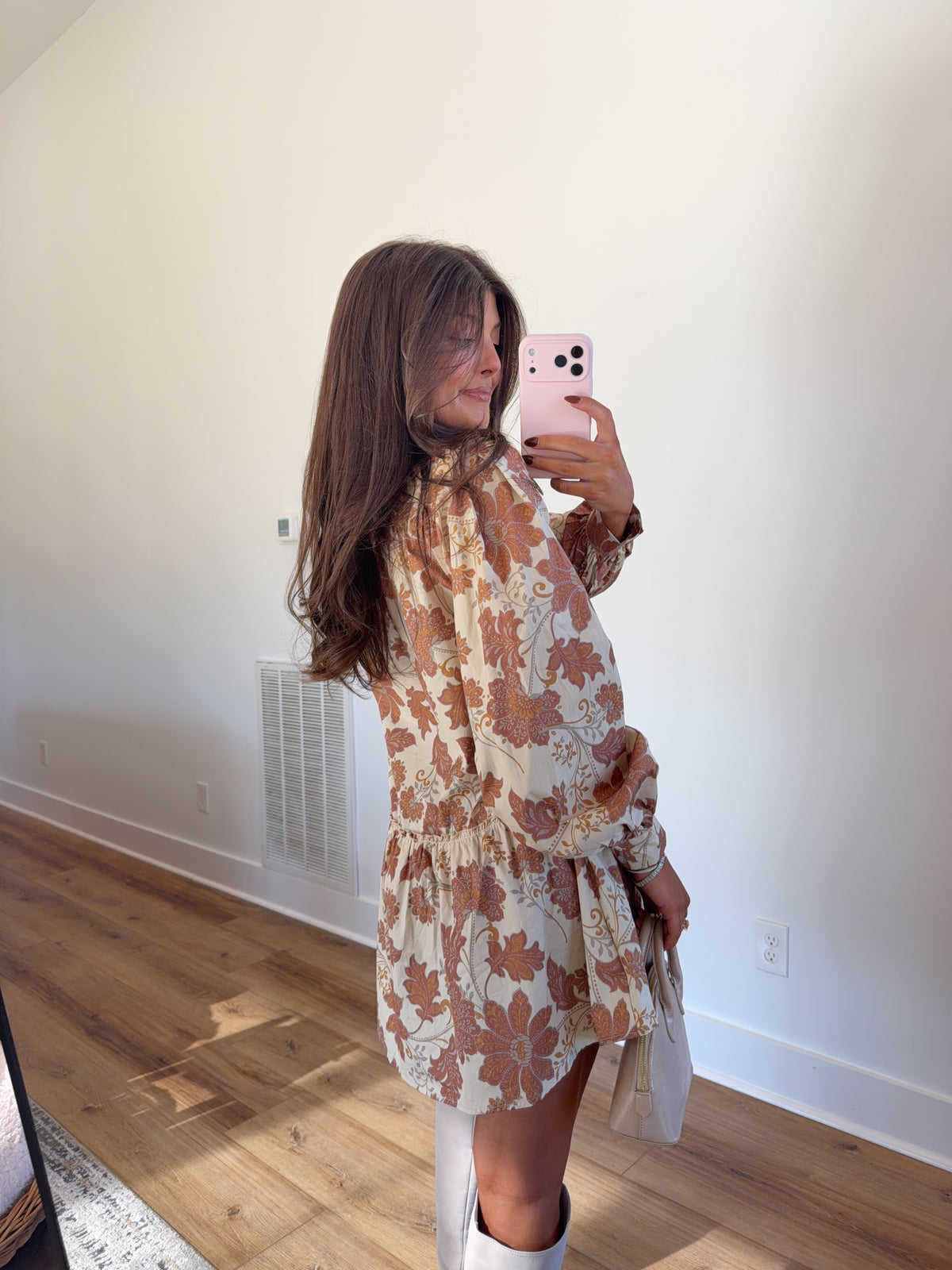 Cream & Rust Floral Mini