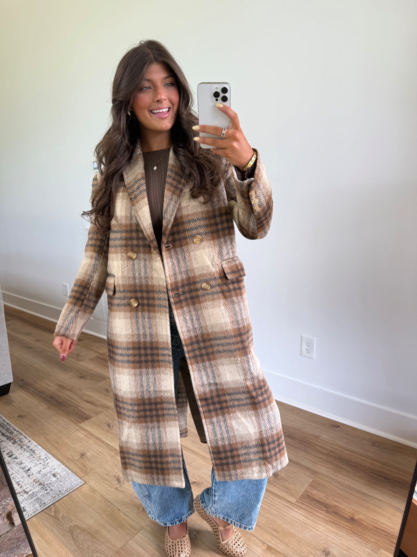 Keep Me Warm Plaid Duster