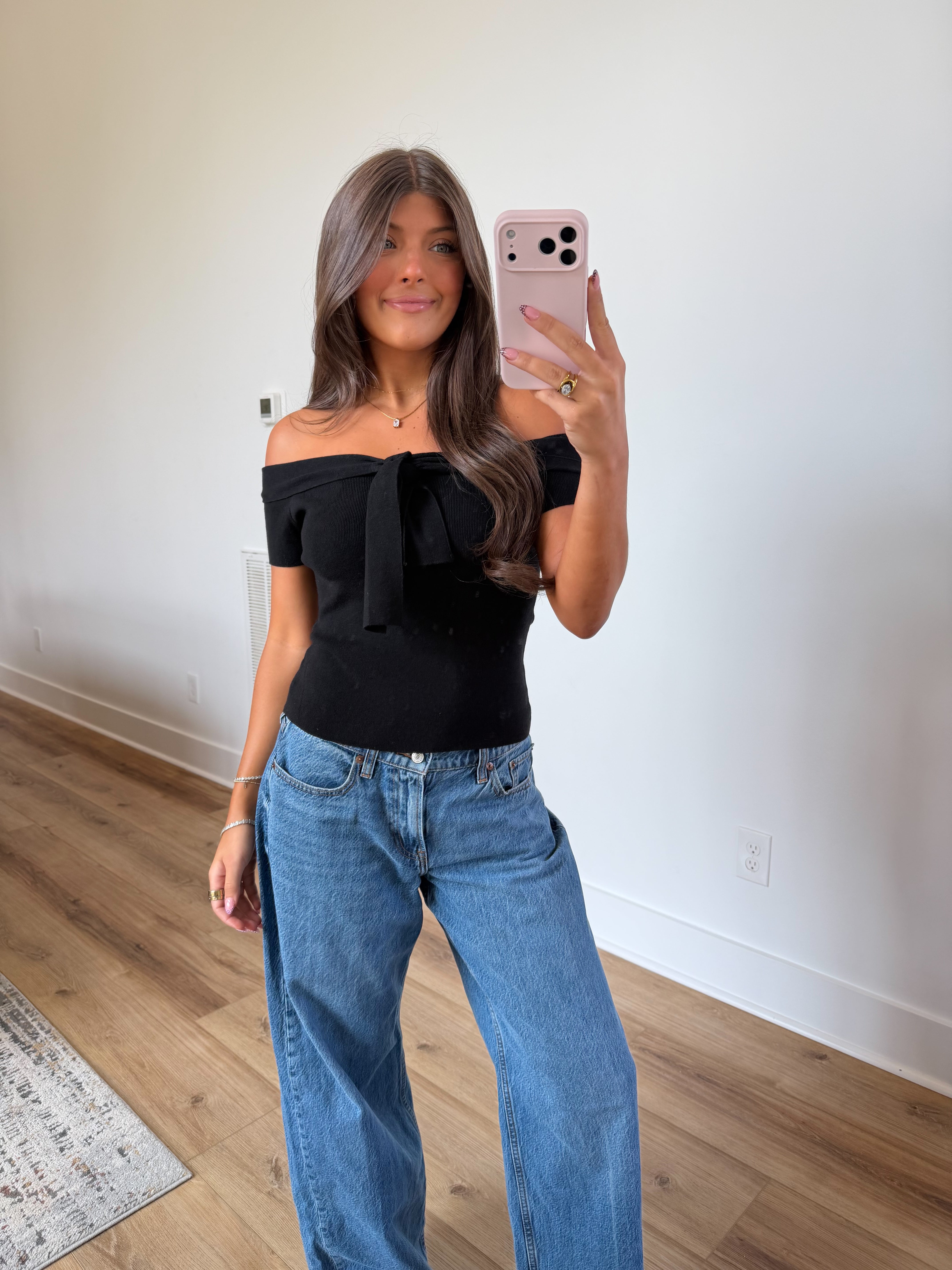 Colette Bow Top (Black)
