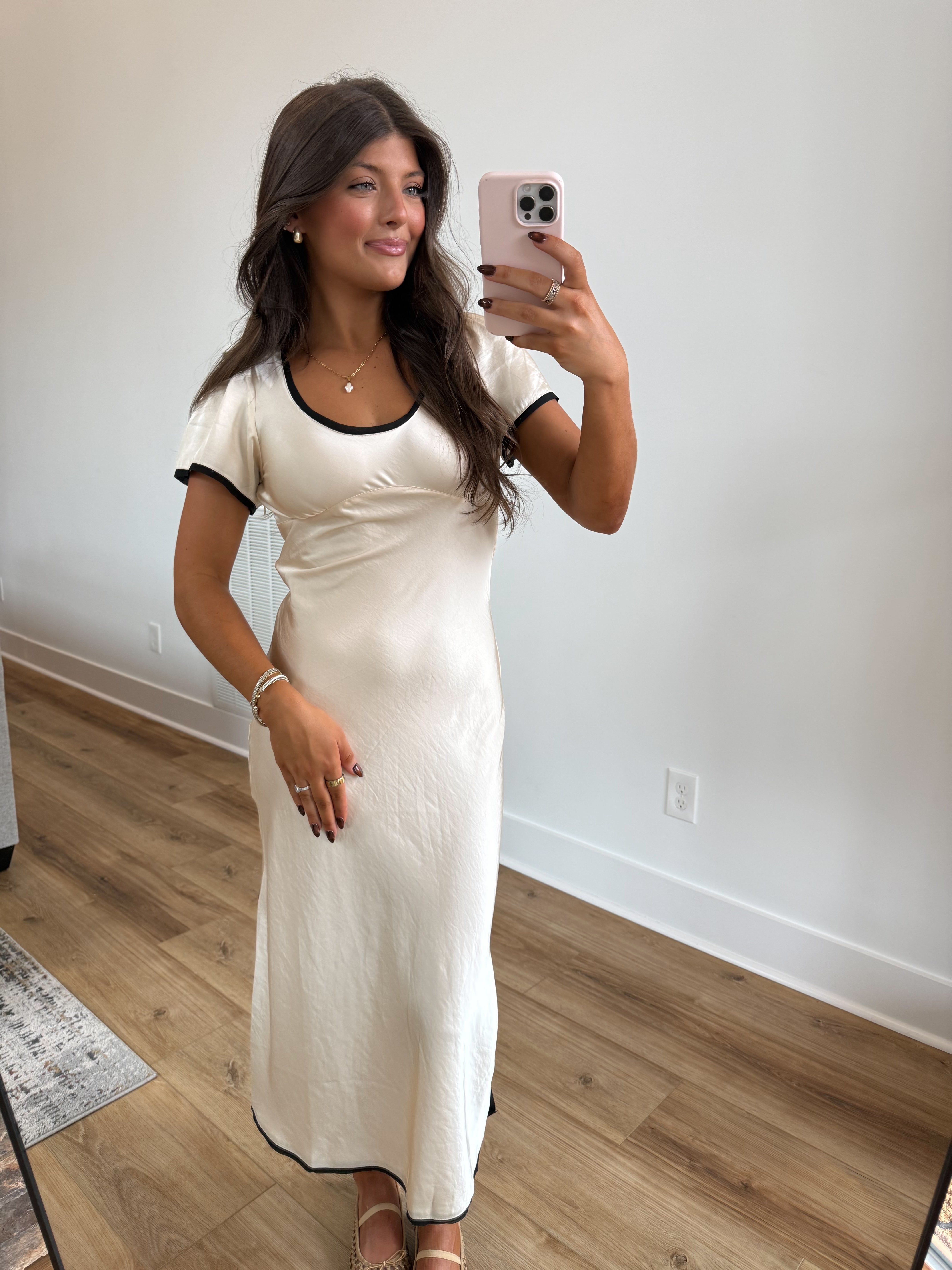 The Contrast Satin Dress