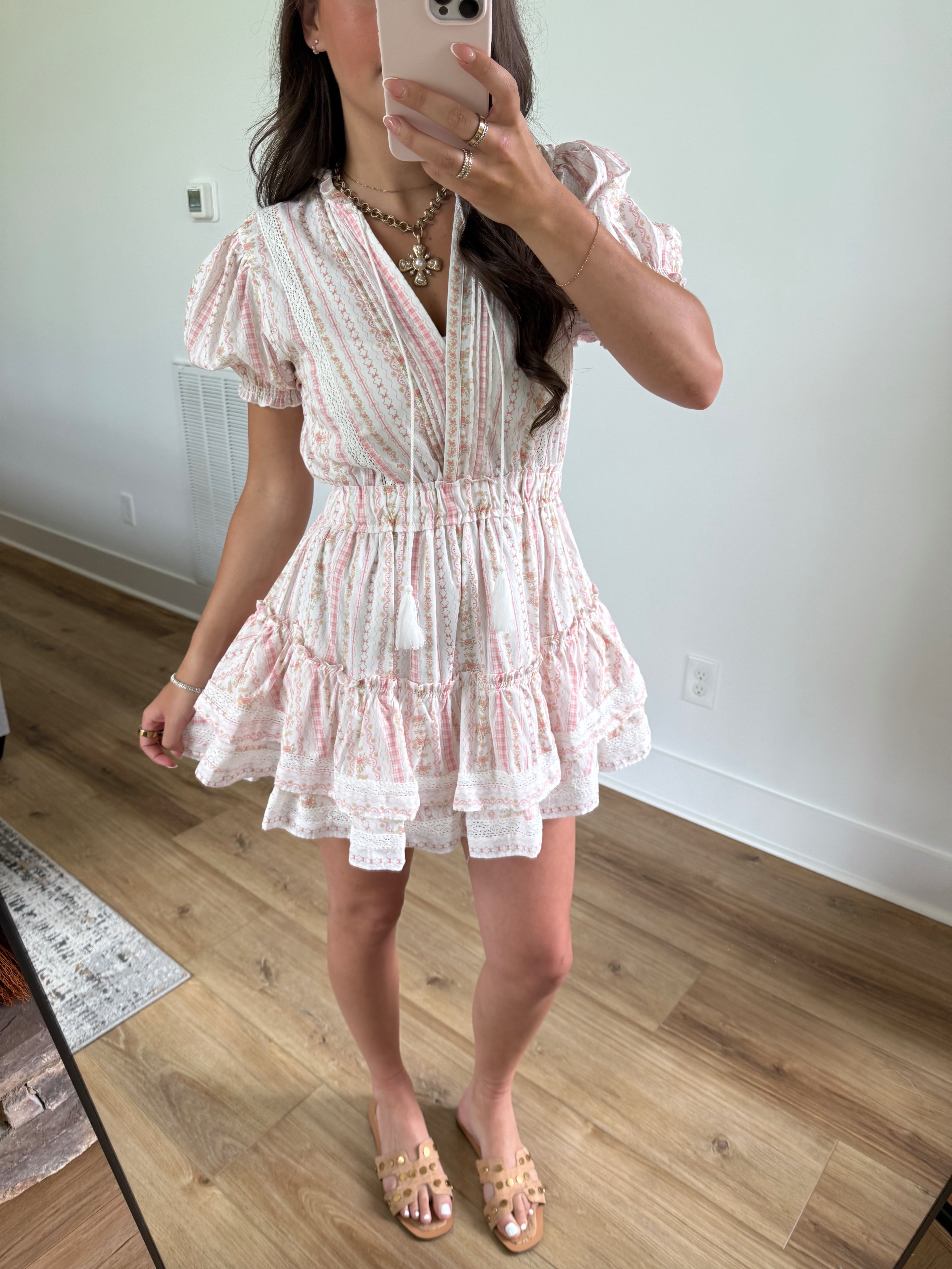 Krissy Pink Fancy Mini Dress