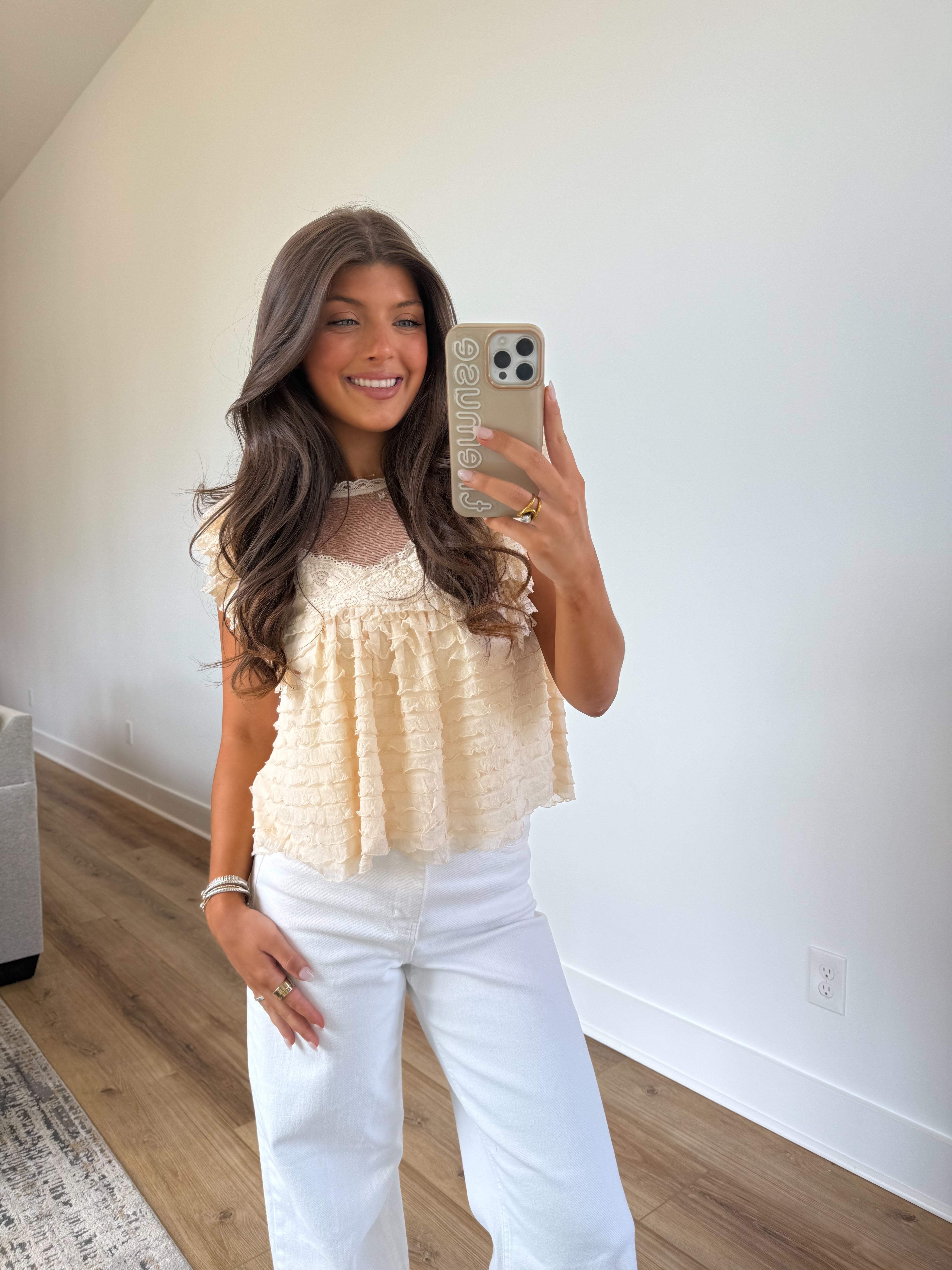 Buttercream Lace Top