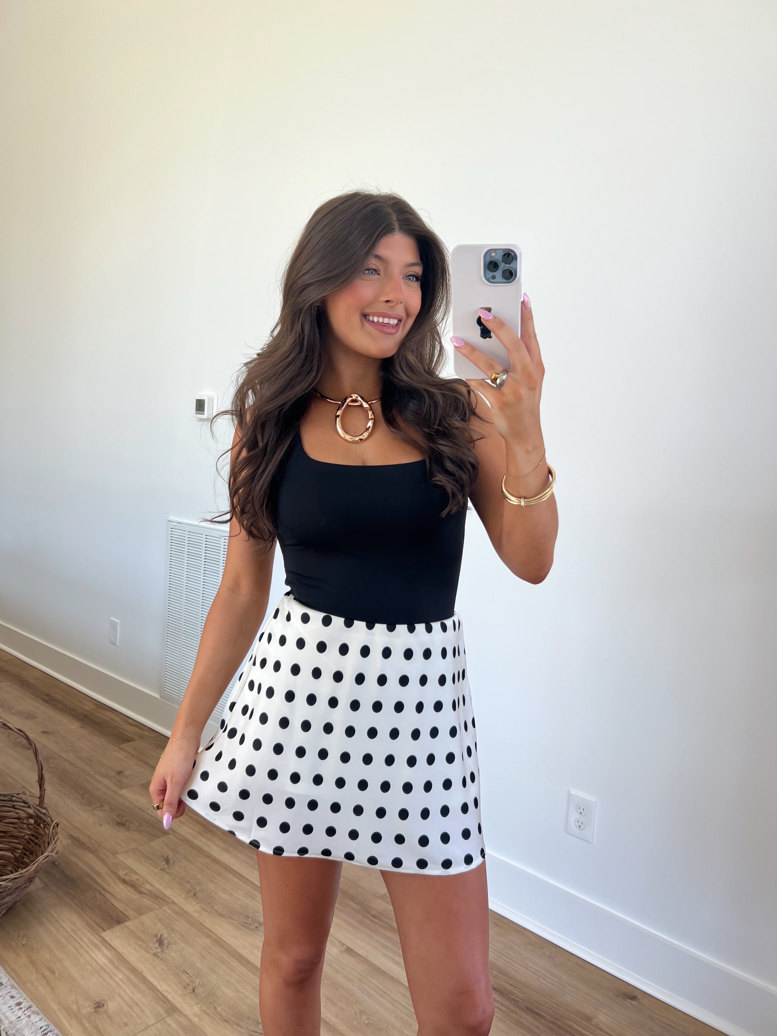 Circle Sweetie Mini Skirt (Black/White)