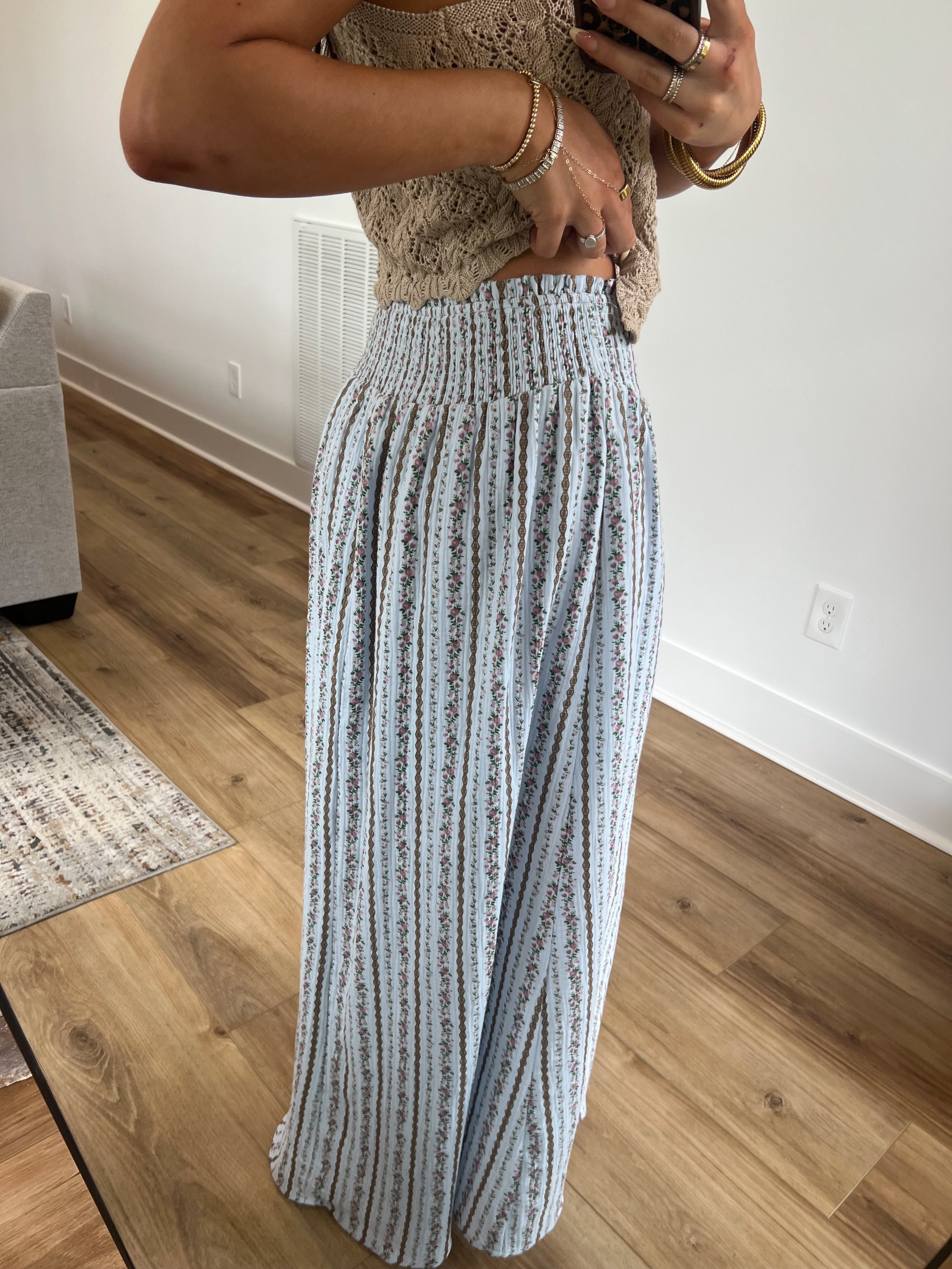 Blue Saloon Maxi Skirt