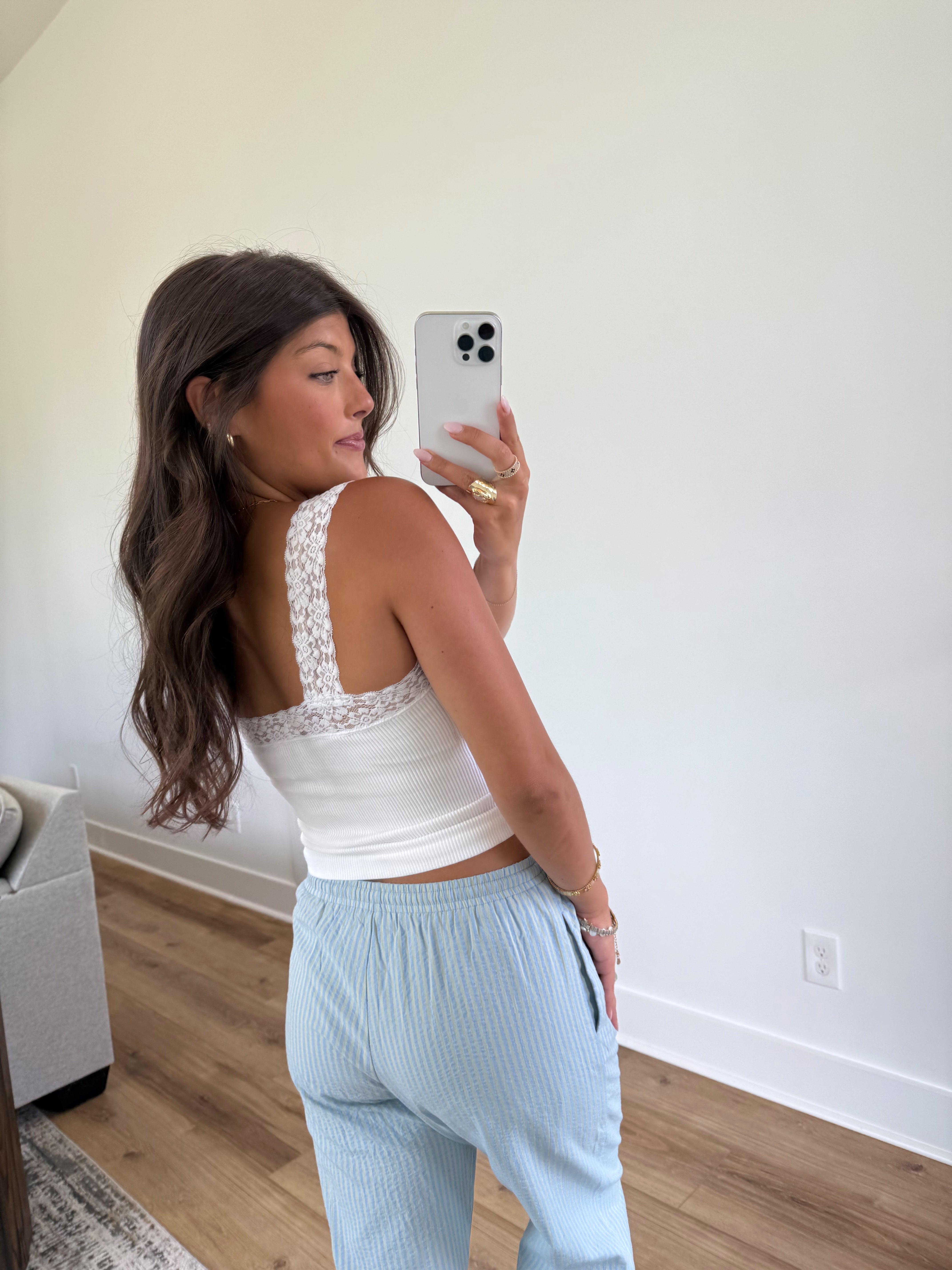 Muse Lace Tank (White)