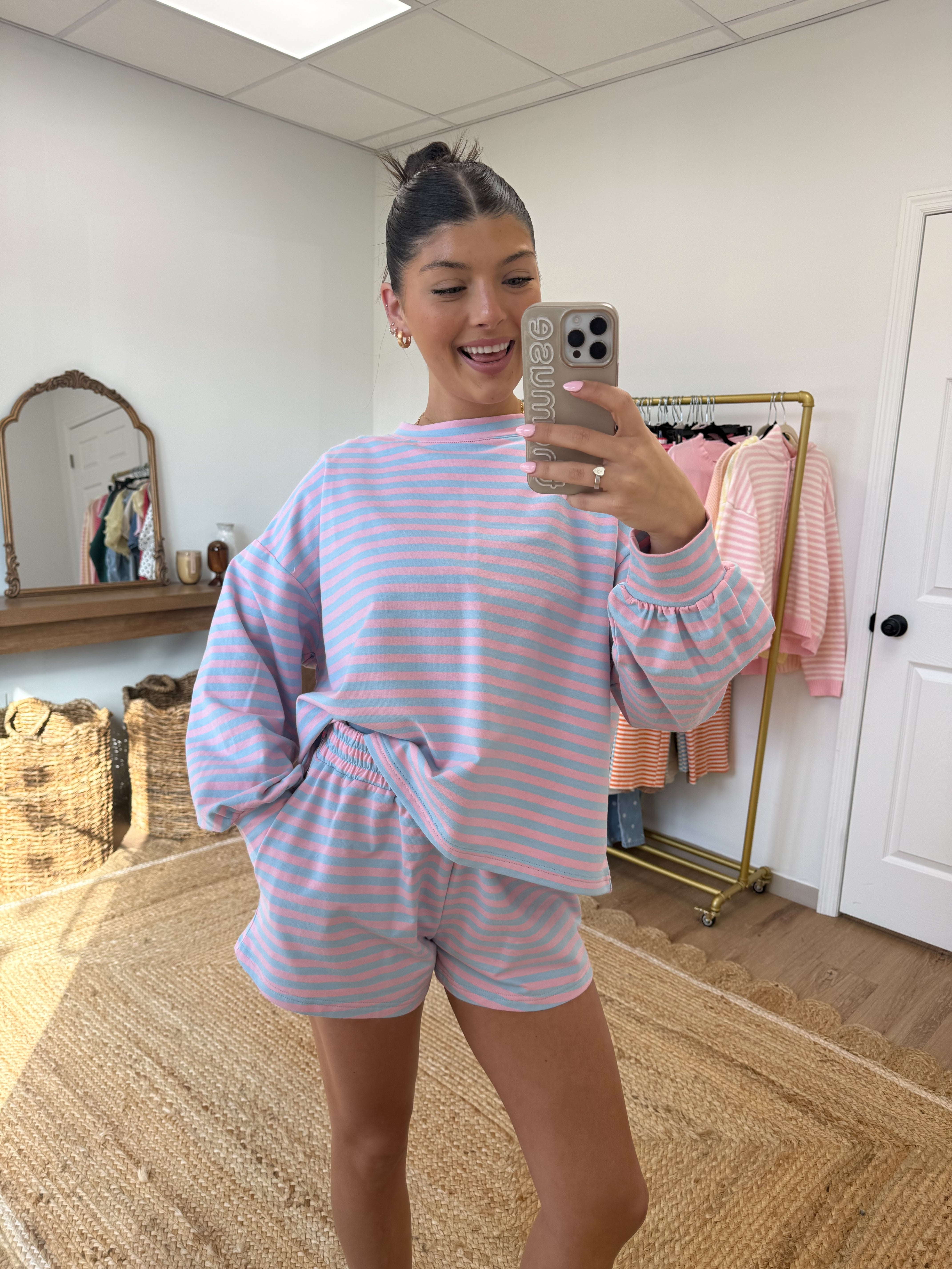 Cotton Candy Stripe Lounge Set