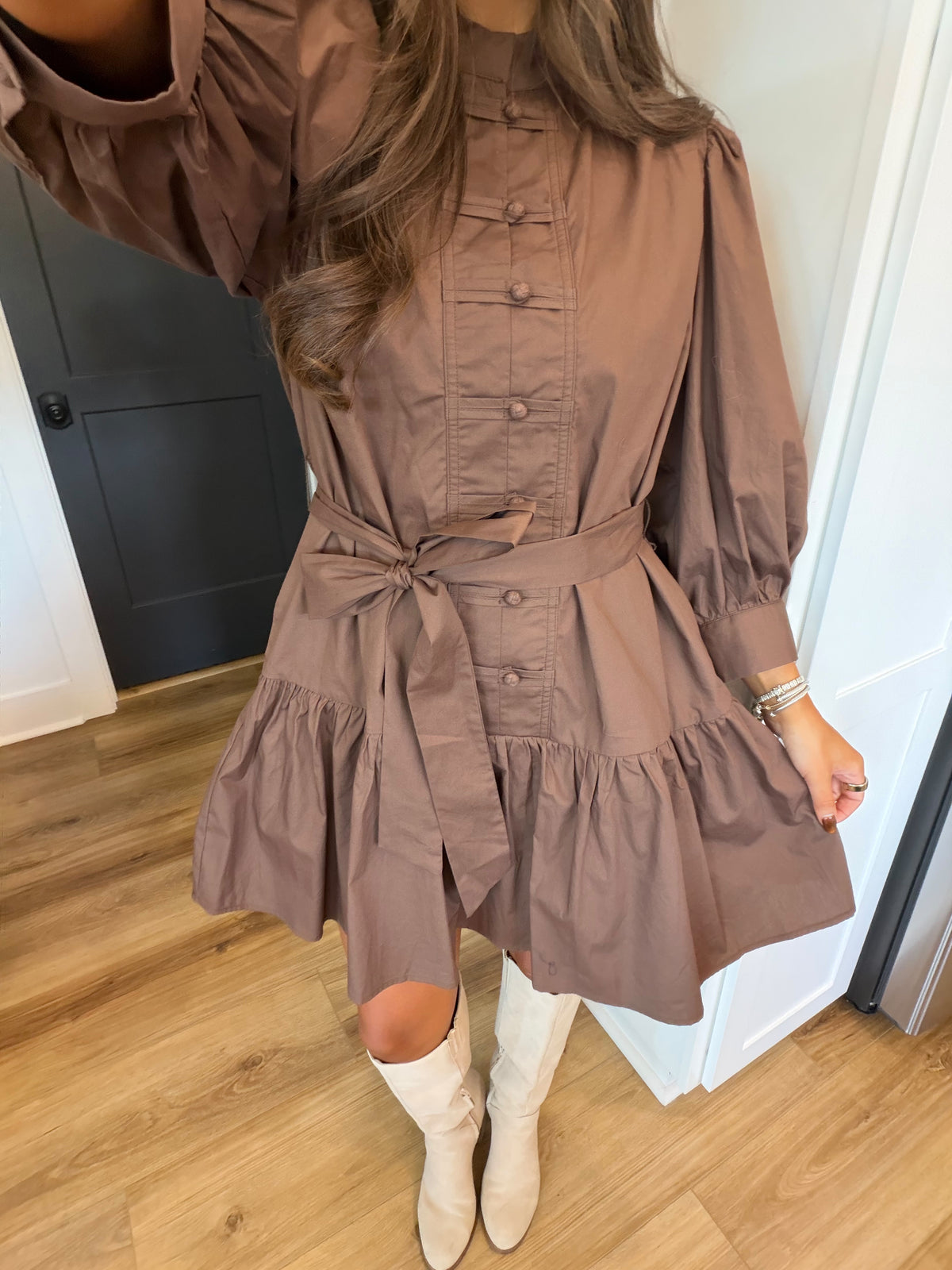 Chestnut Charm Mini Dress