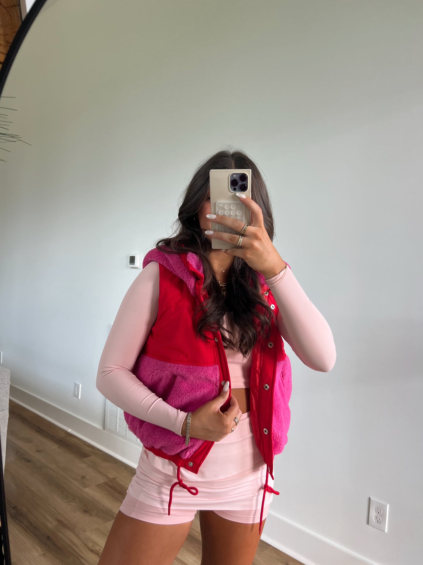 Pink/Red Fleece Vest