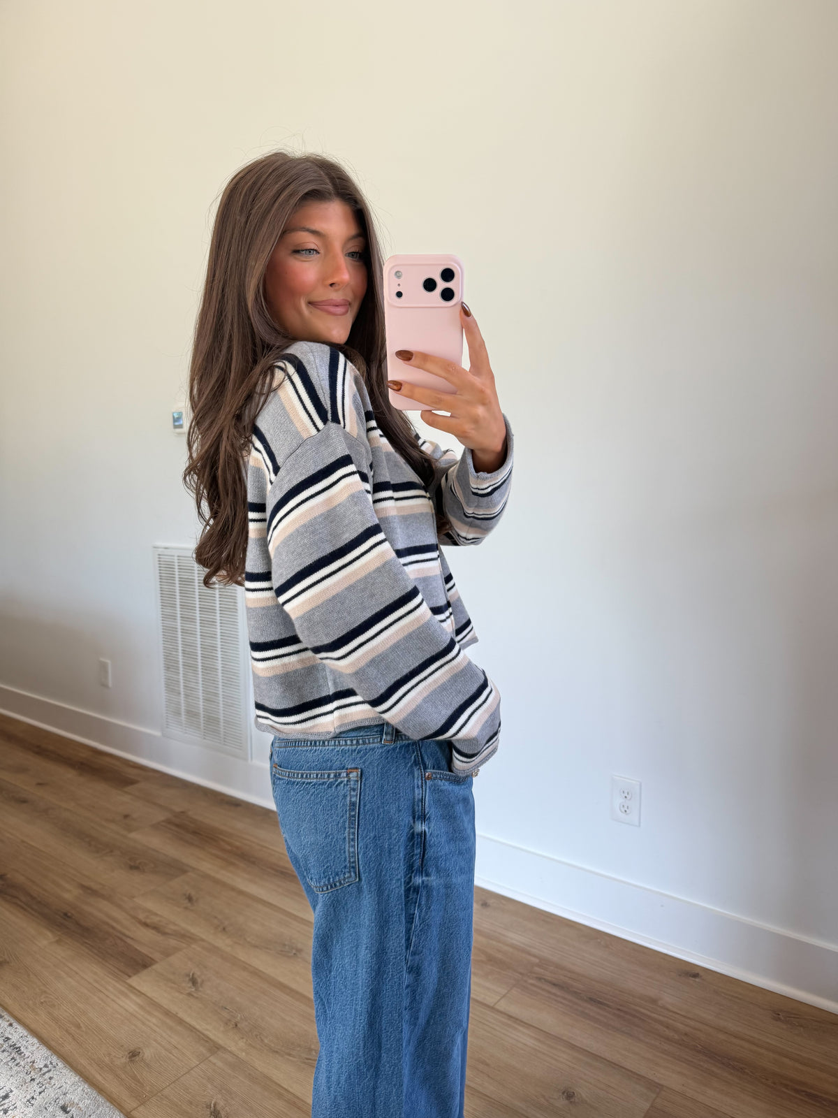 Toledo Stripe Sweater (Grey/Tan)
