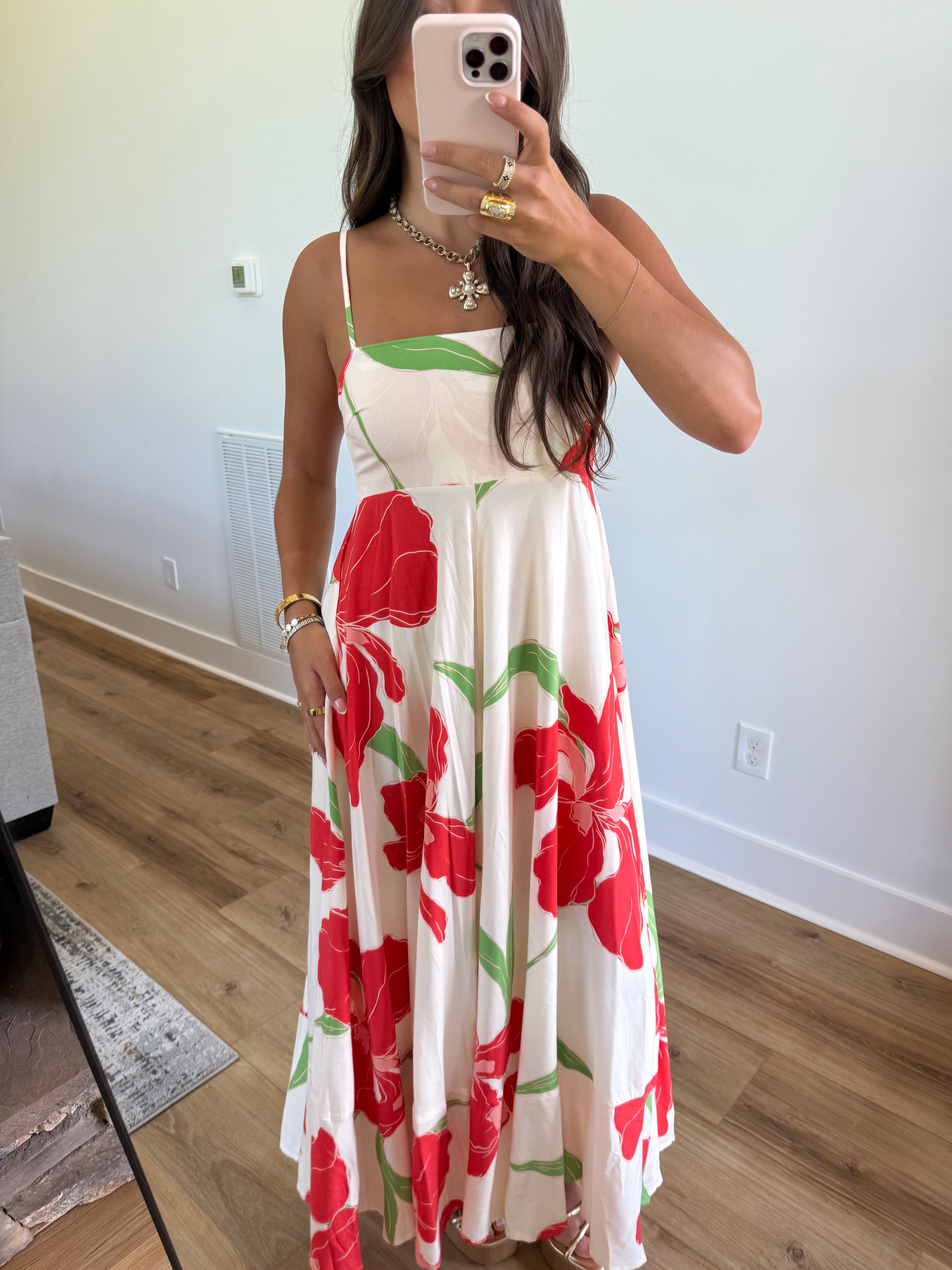 Poppy Spaghetti Strap Maxi