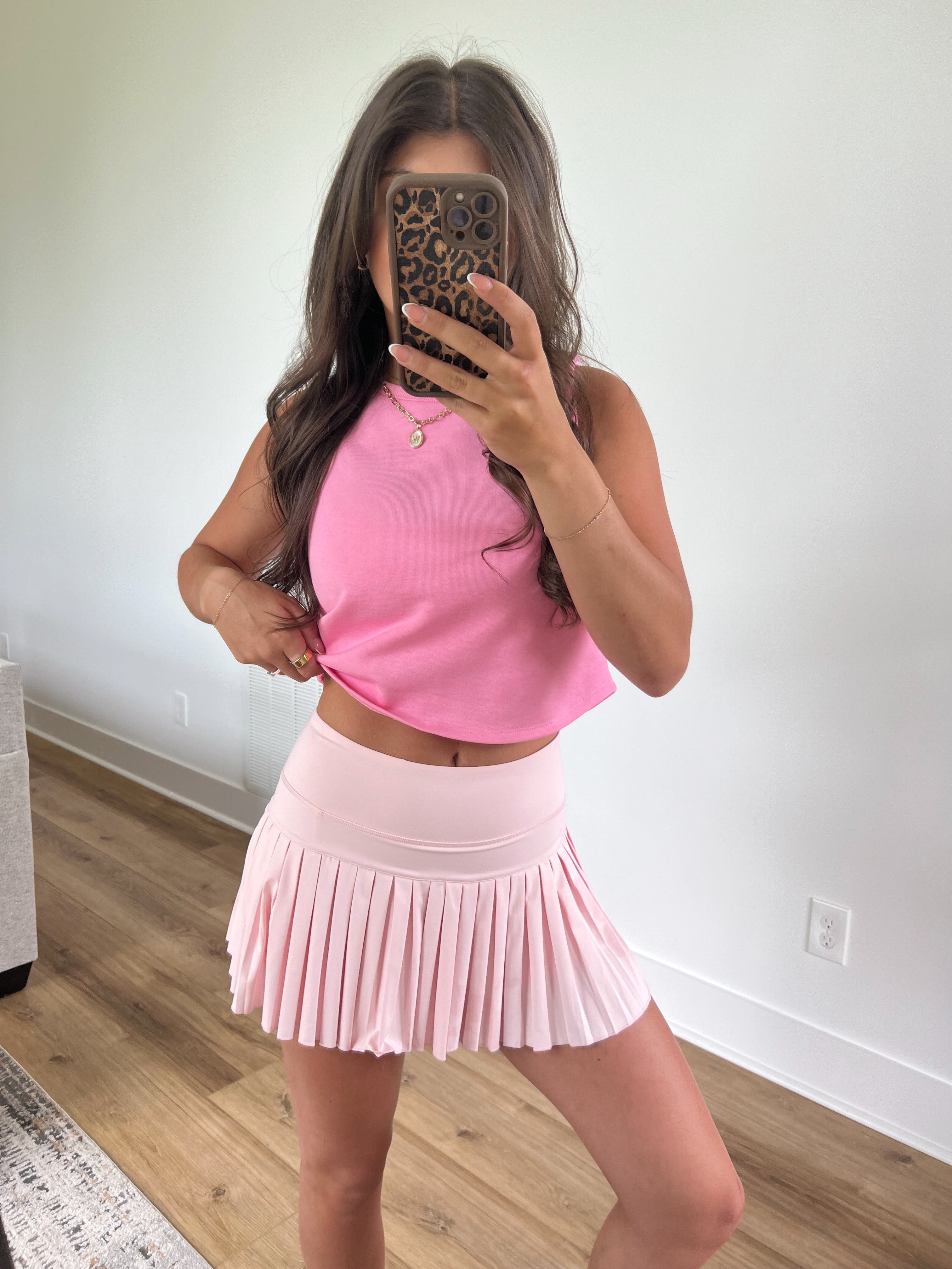Pink Pleated Tennis Skirt