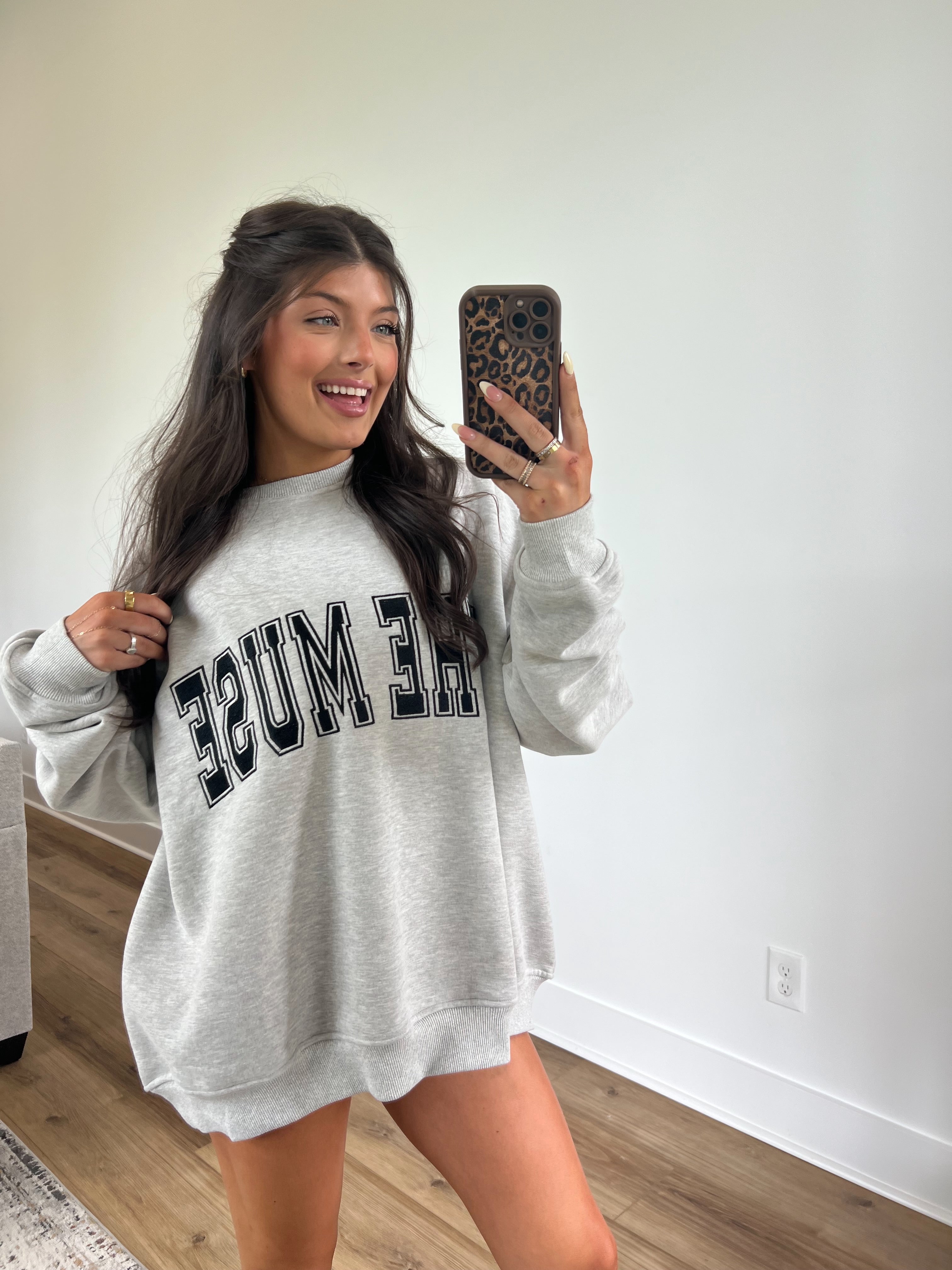 The Muse Varsity Crewneck (Grey/Black)