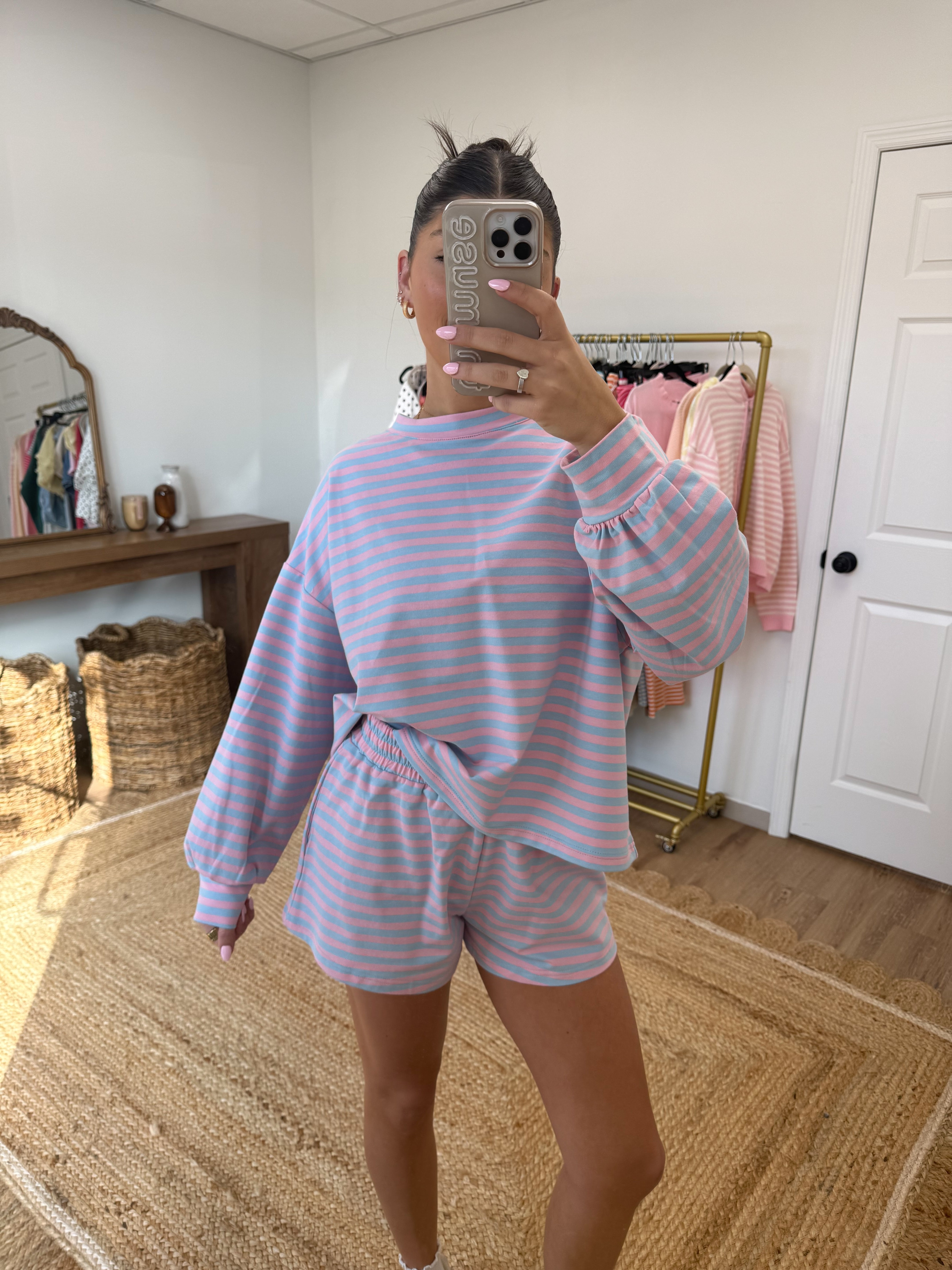 Cotton Candy Stripe Lounge Set