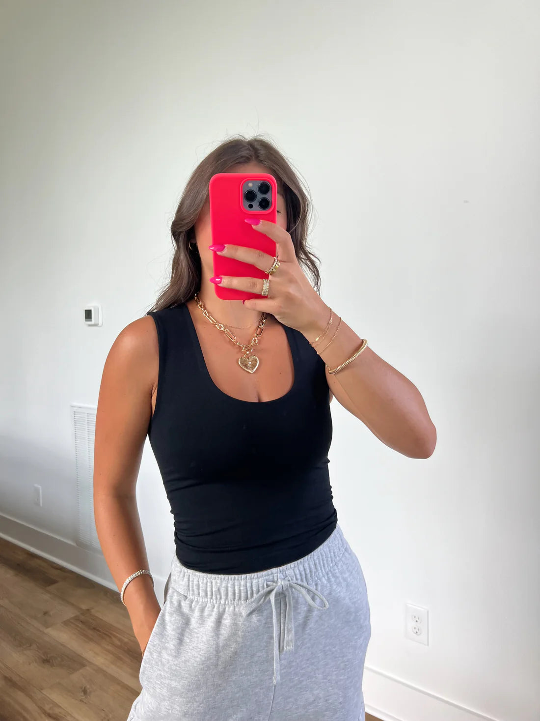 (Black) Double Lined Seamless Tank (Restock)